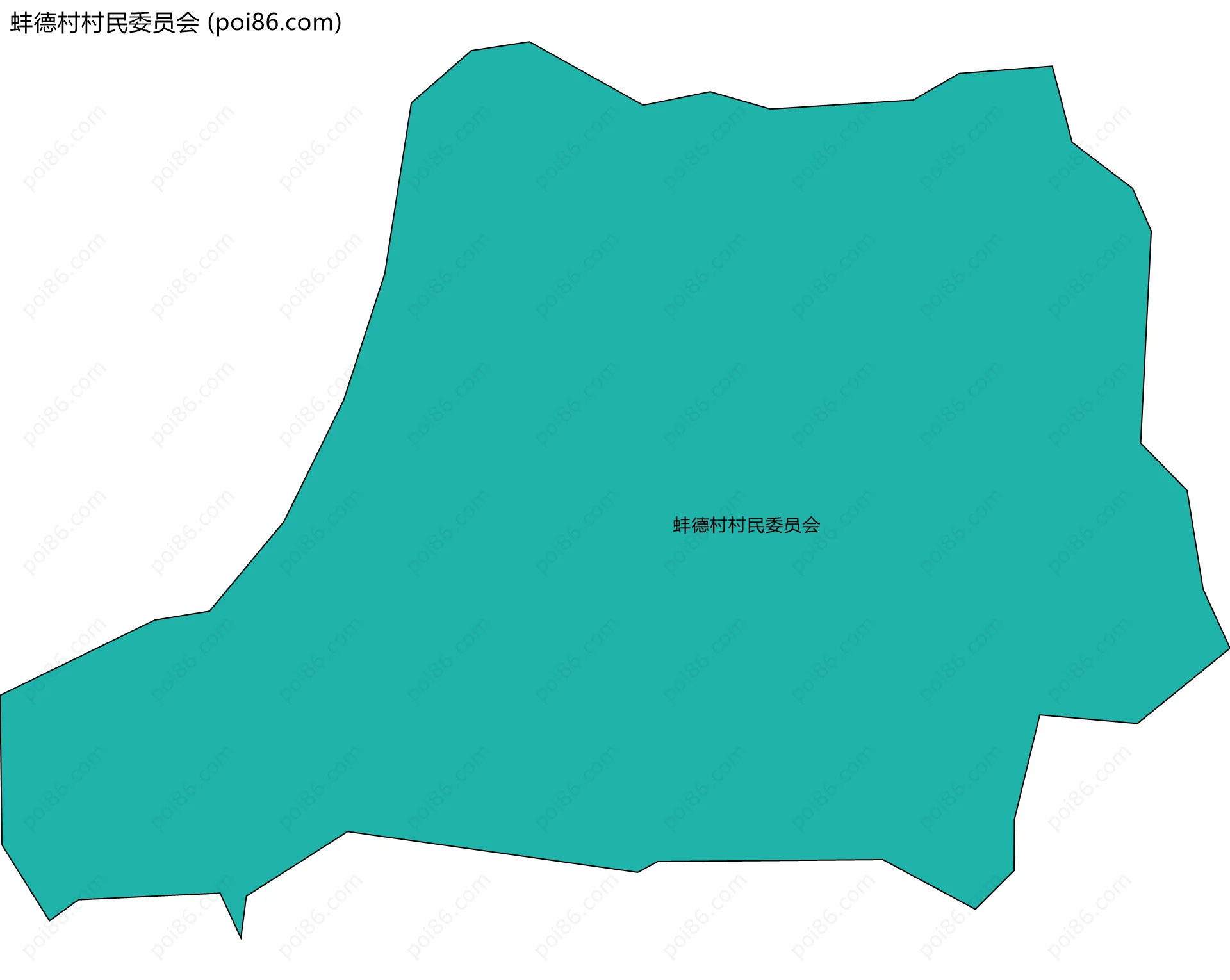 蚌德村村民委员会边界地图