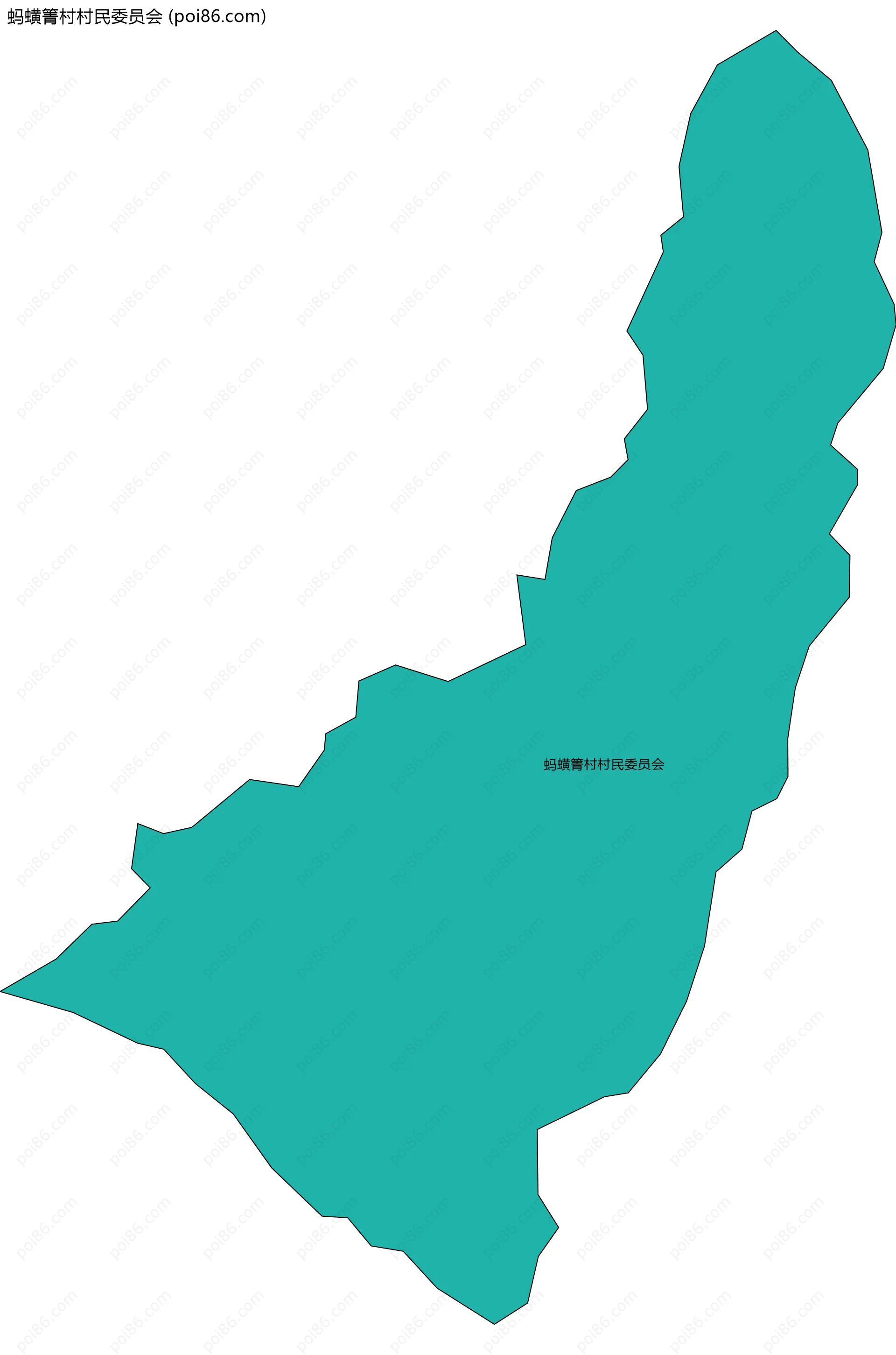 蚂蟥箐村村民委员会边界地图