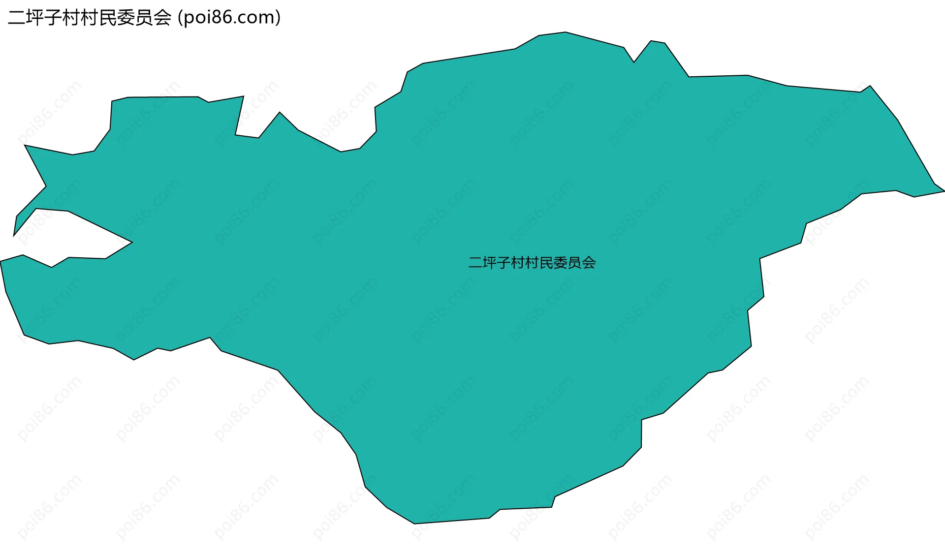 二坪子村村民委员会边界地图