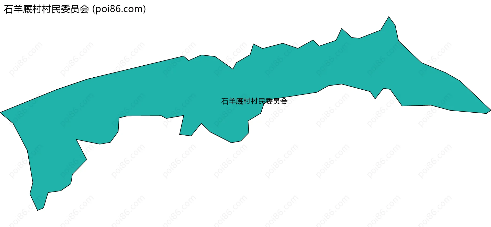 石羊厩村村民委员会边界地图