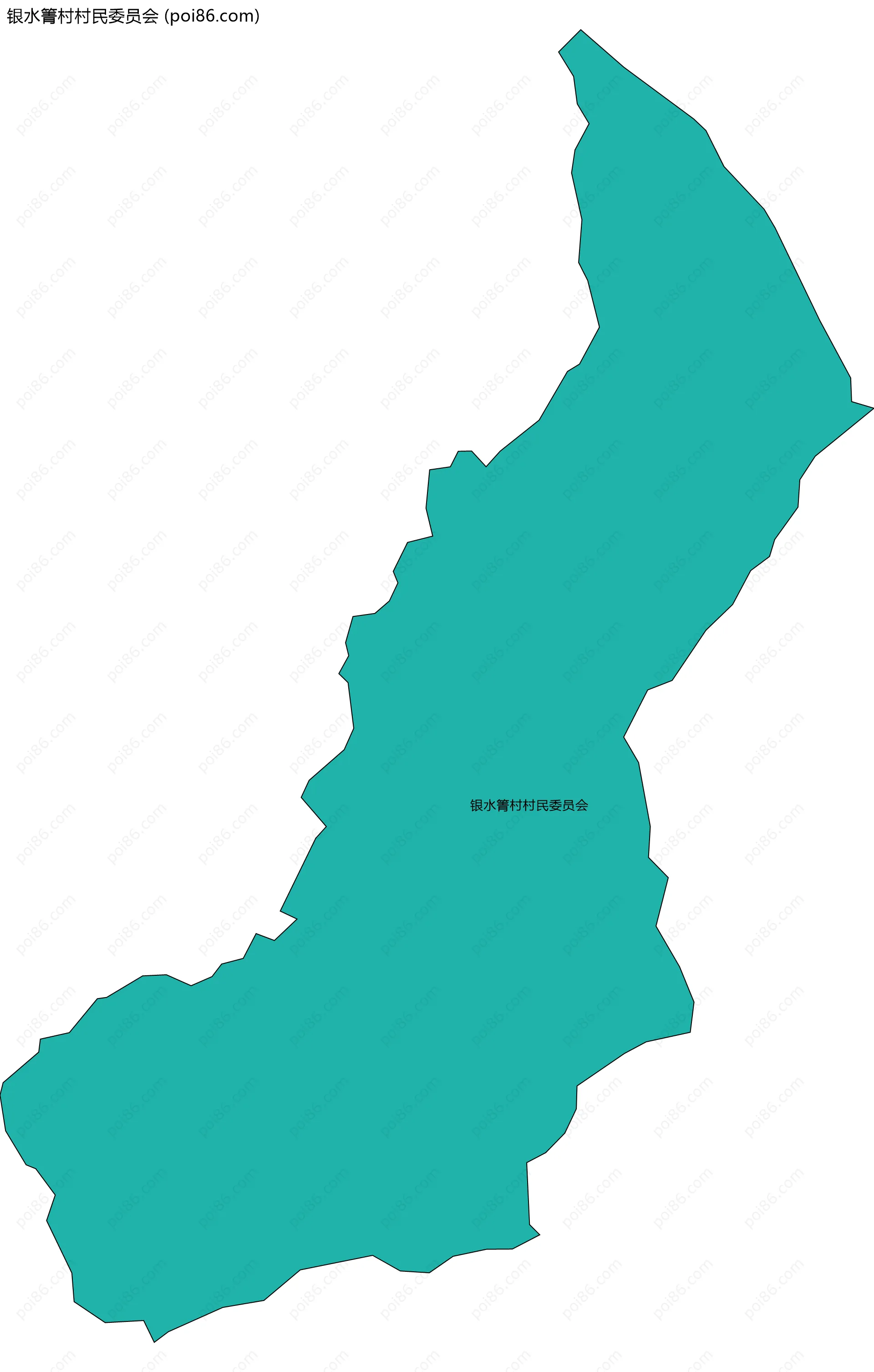 银水箐村村民委员会边界地图