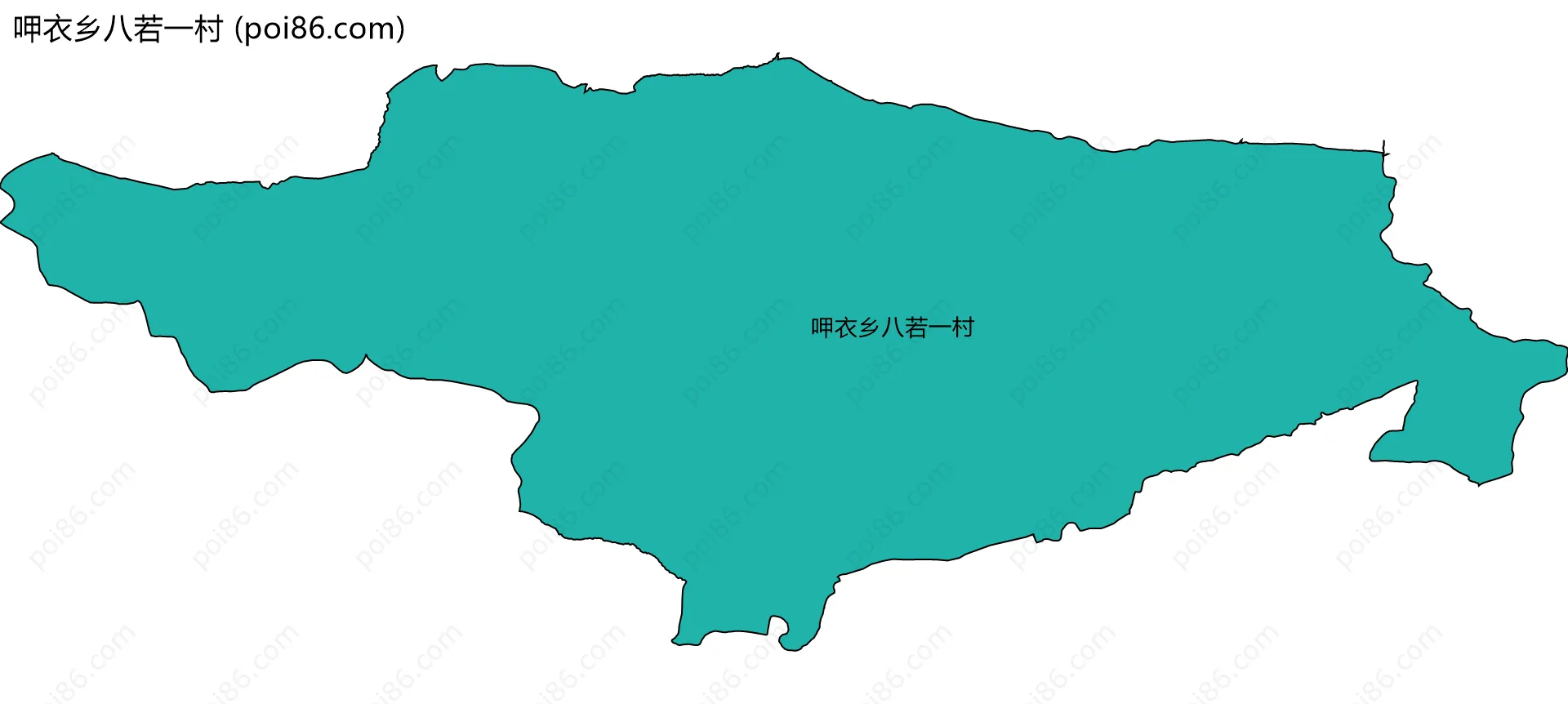 呷衣乡八若一村边界地图