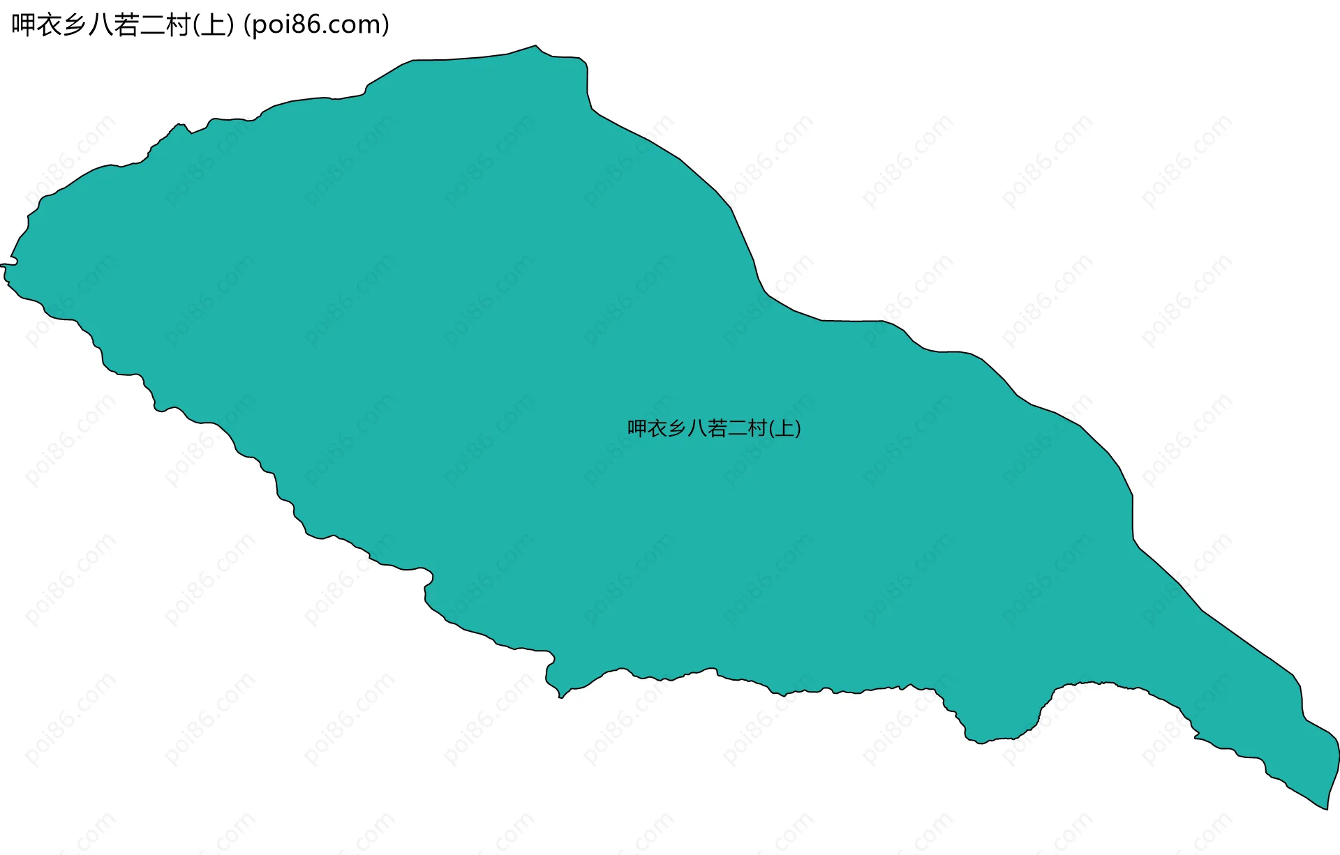 呷衣乡八若二村(上)边界地图