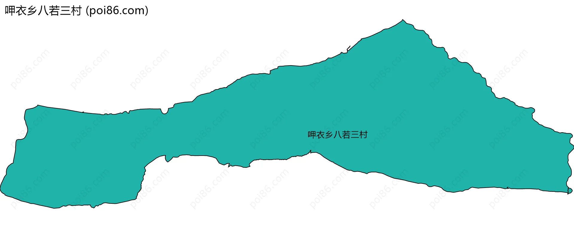 呷衣乡八若三村边界地图