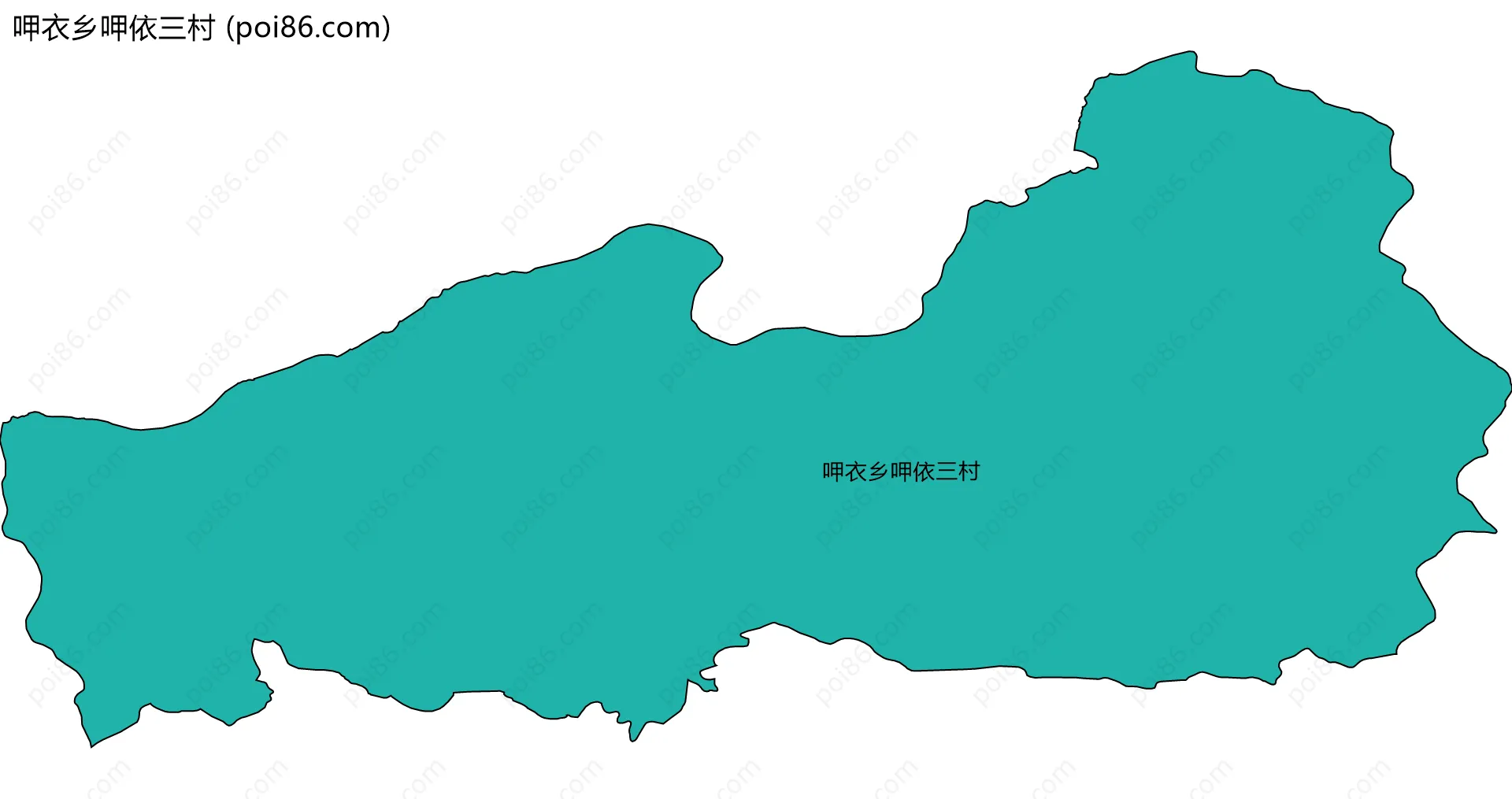 呷衣乡呷依三村边界地图