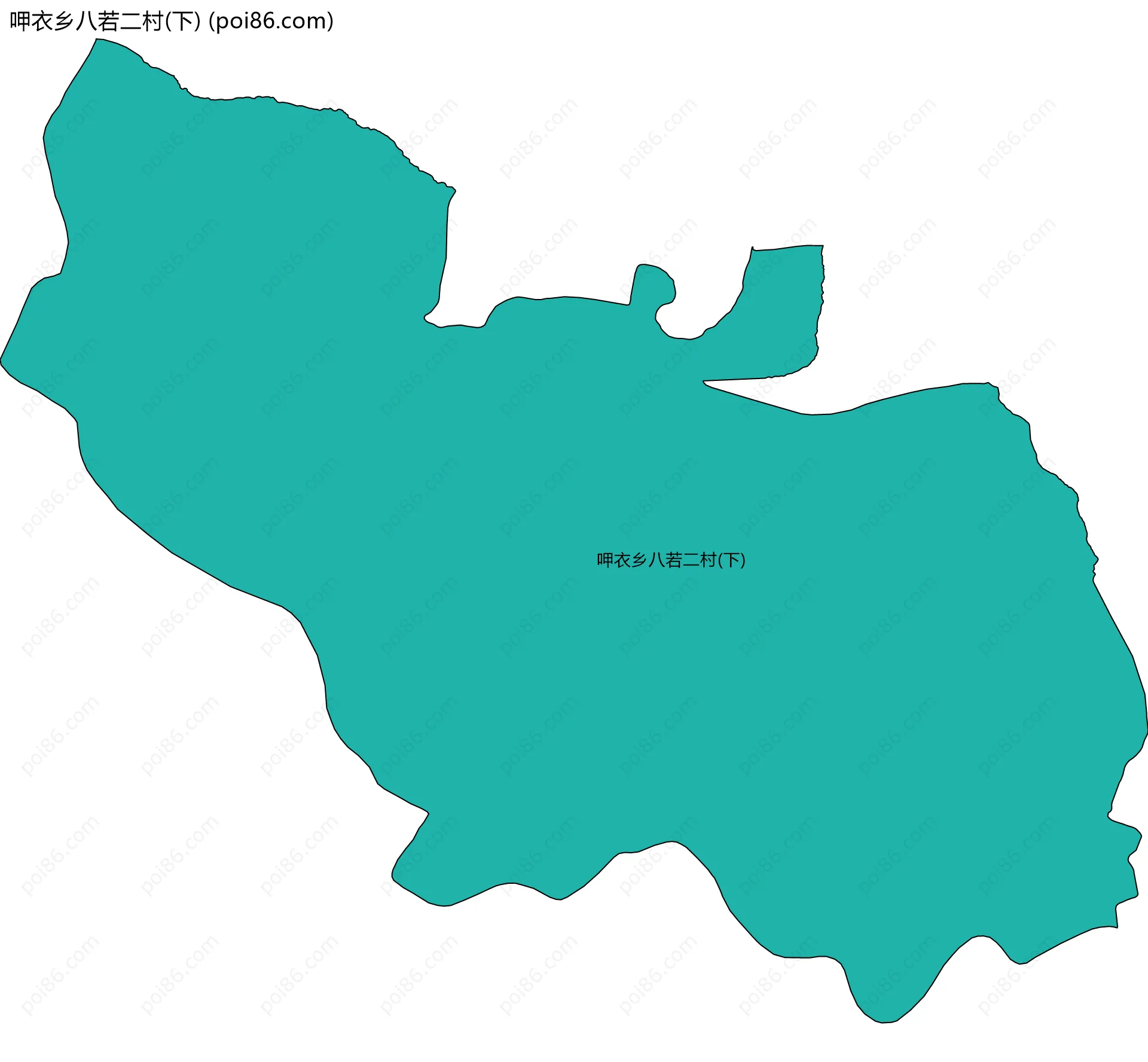 呷衣乡八若二村(下)边界地图