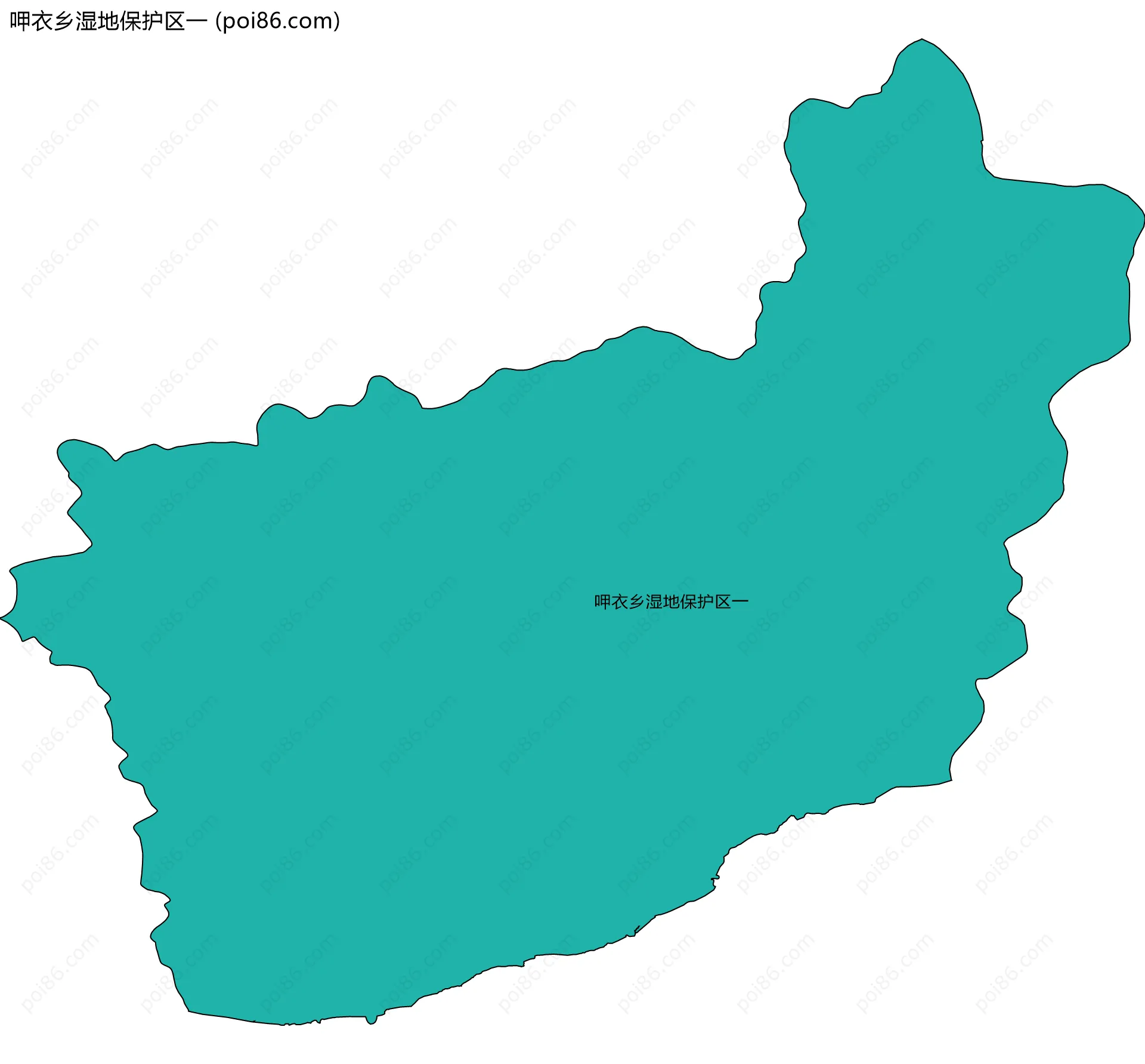 呷衣乡湿地保护区一边界地图