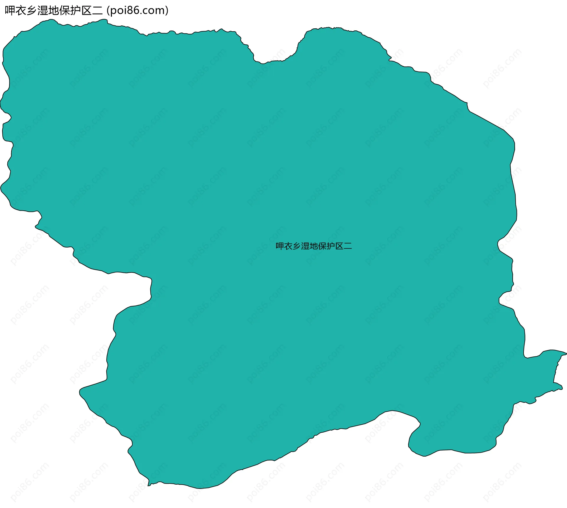 呷衣乡湿地保护区二边界地图