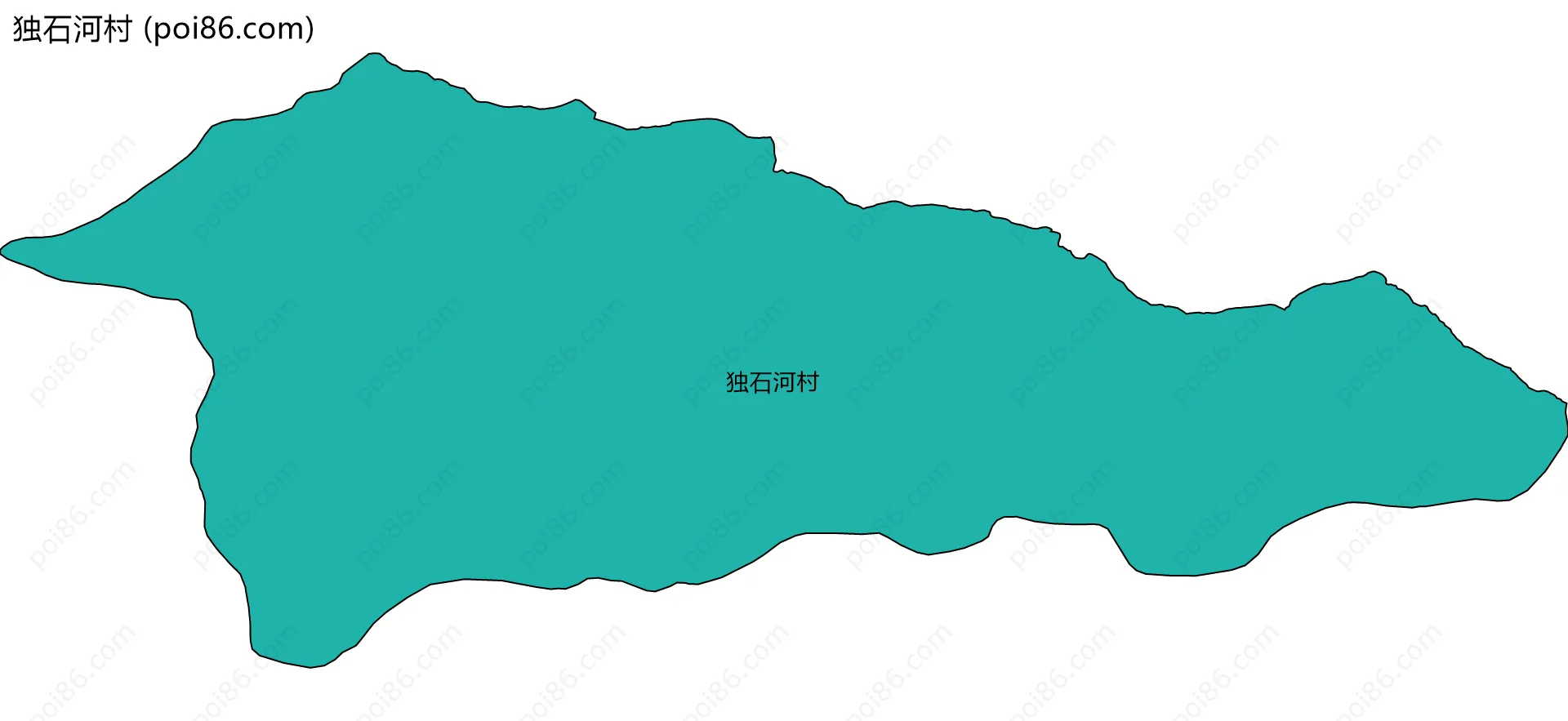 独石河村边界地图