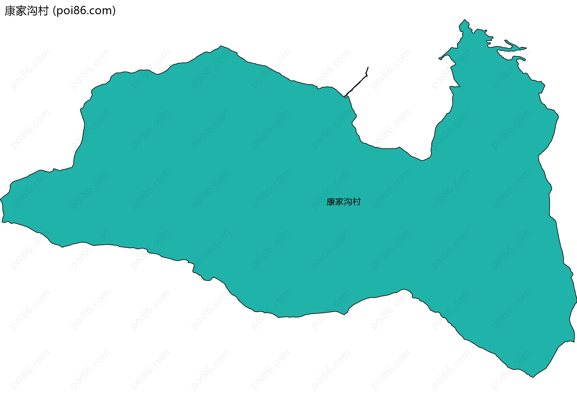 康家沟村边界地图