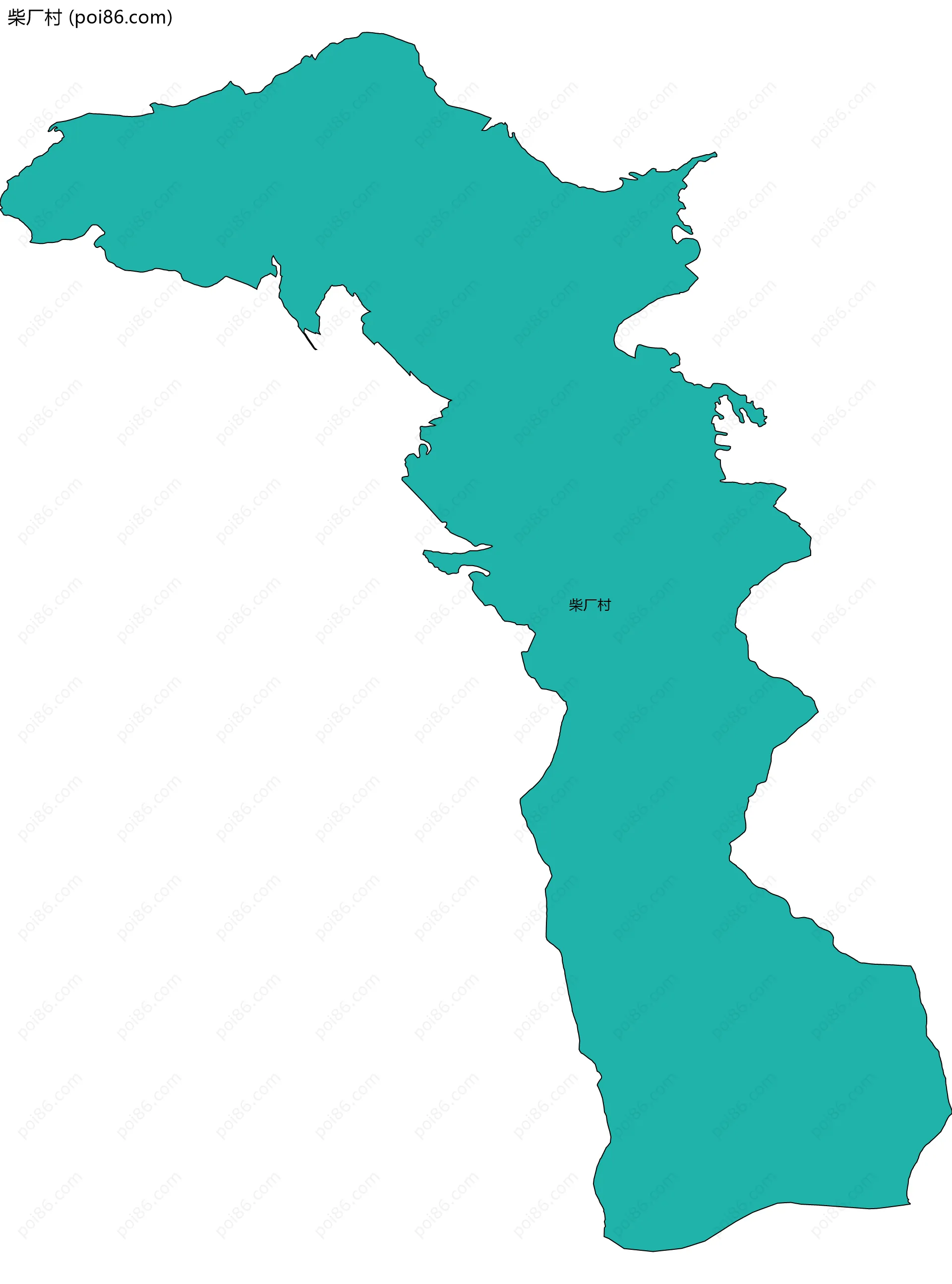 柴厂村边界地图
