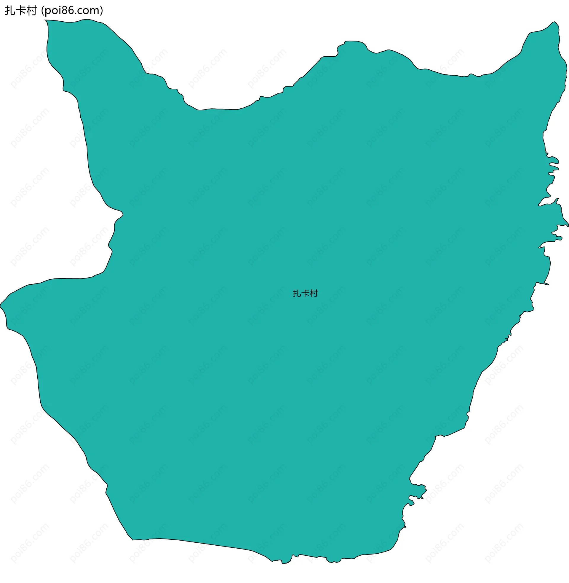 扎卡村边界地图