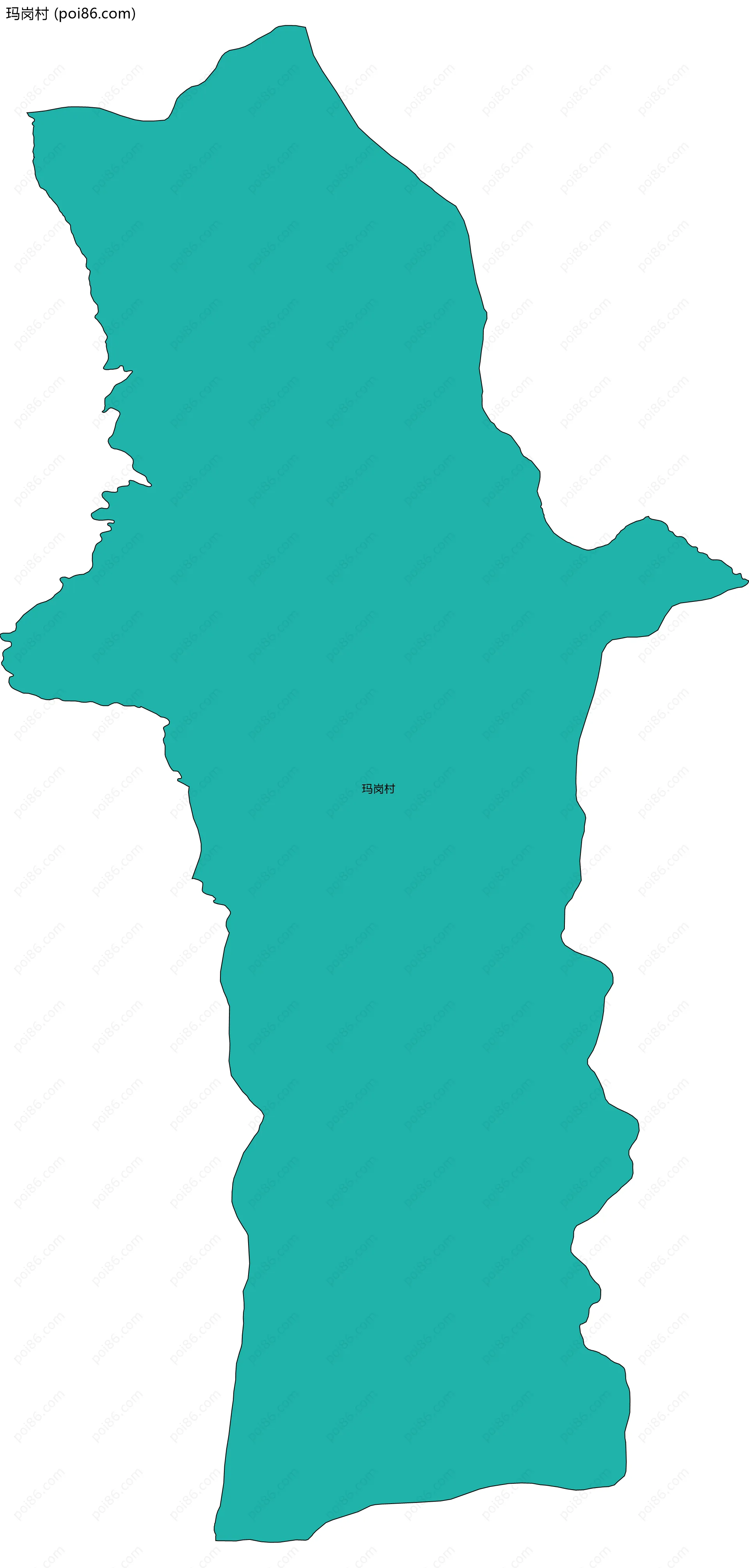 玛岗村边界地图