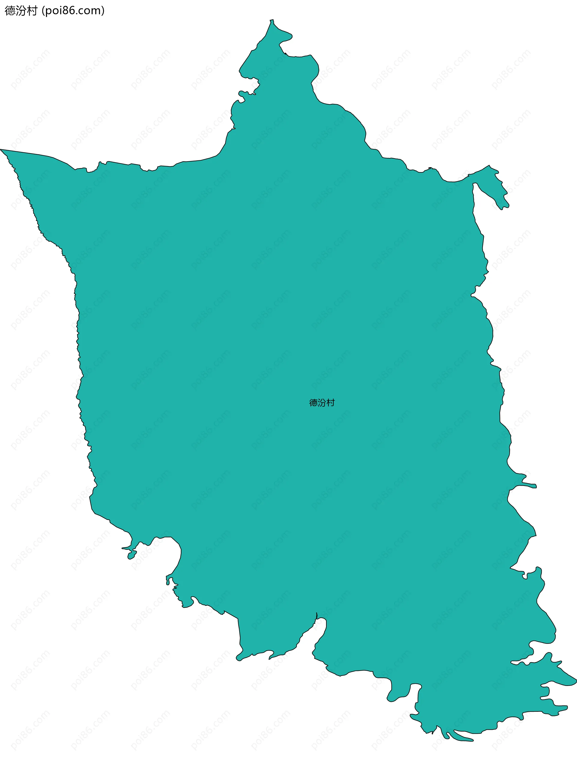 德汾村边界地图
