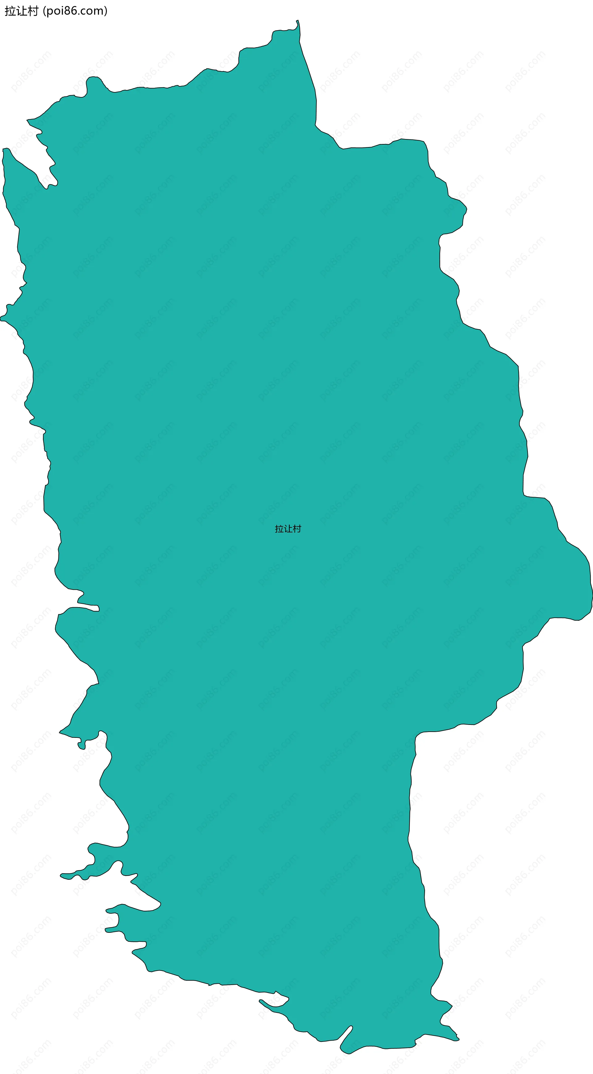 拉让村边界地图