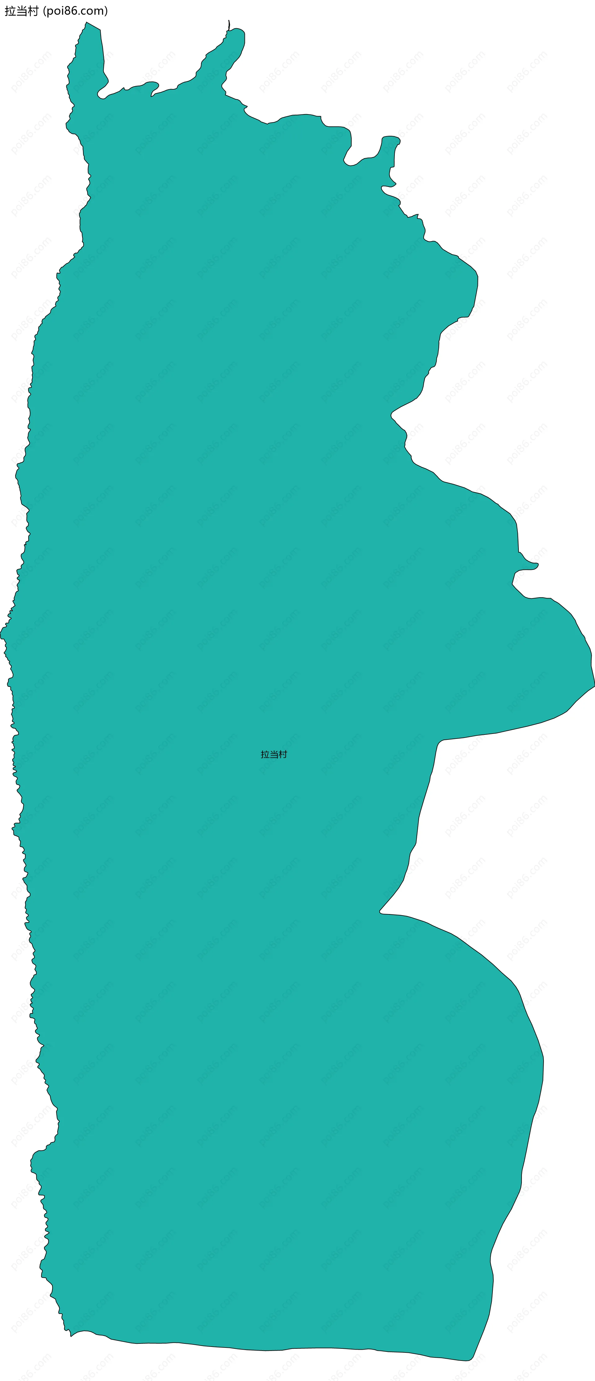拉当村边界地图