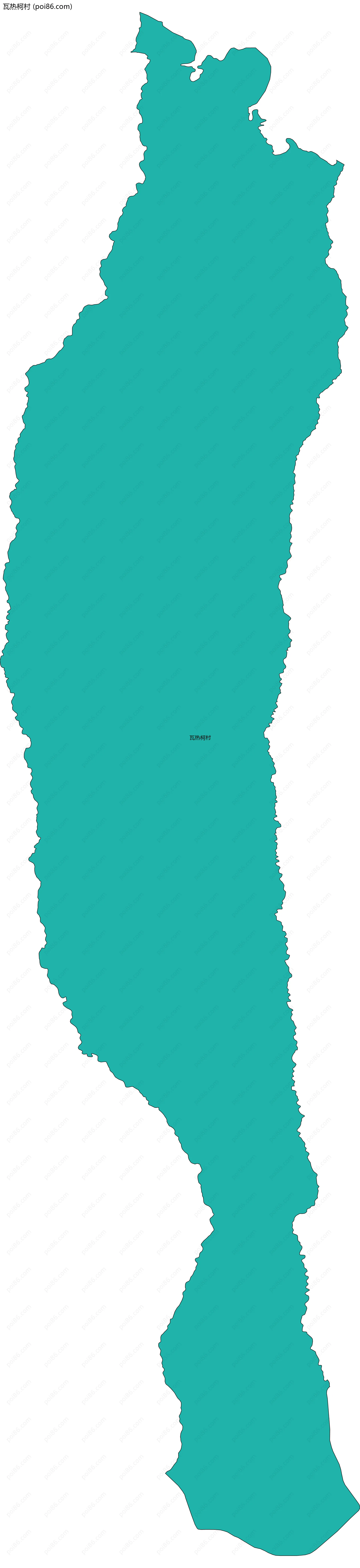 瓦热柯村边界地图