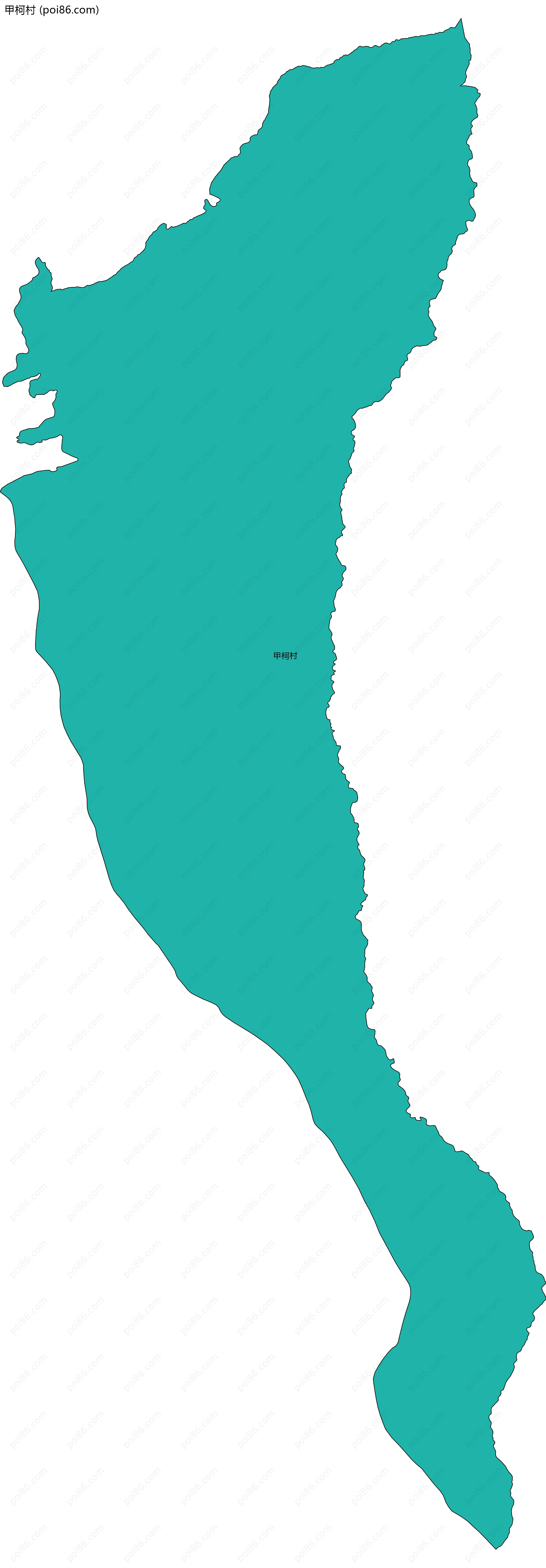 甲柯村边界地图