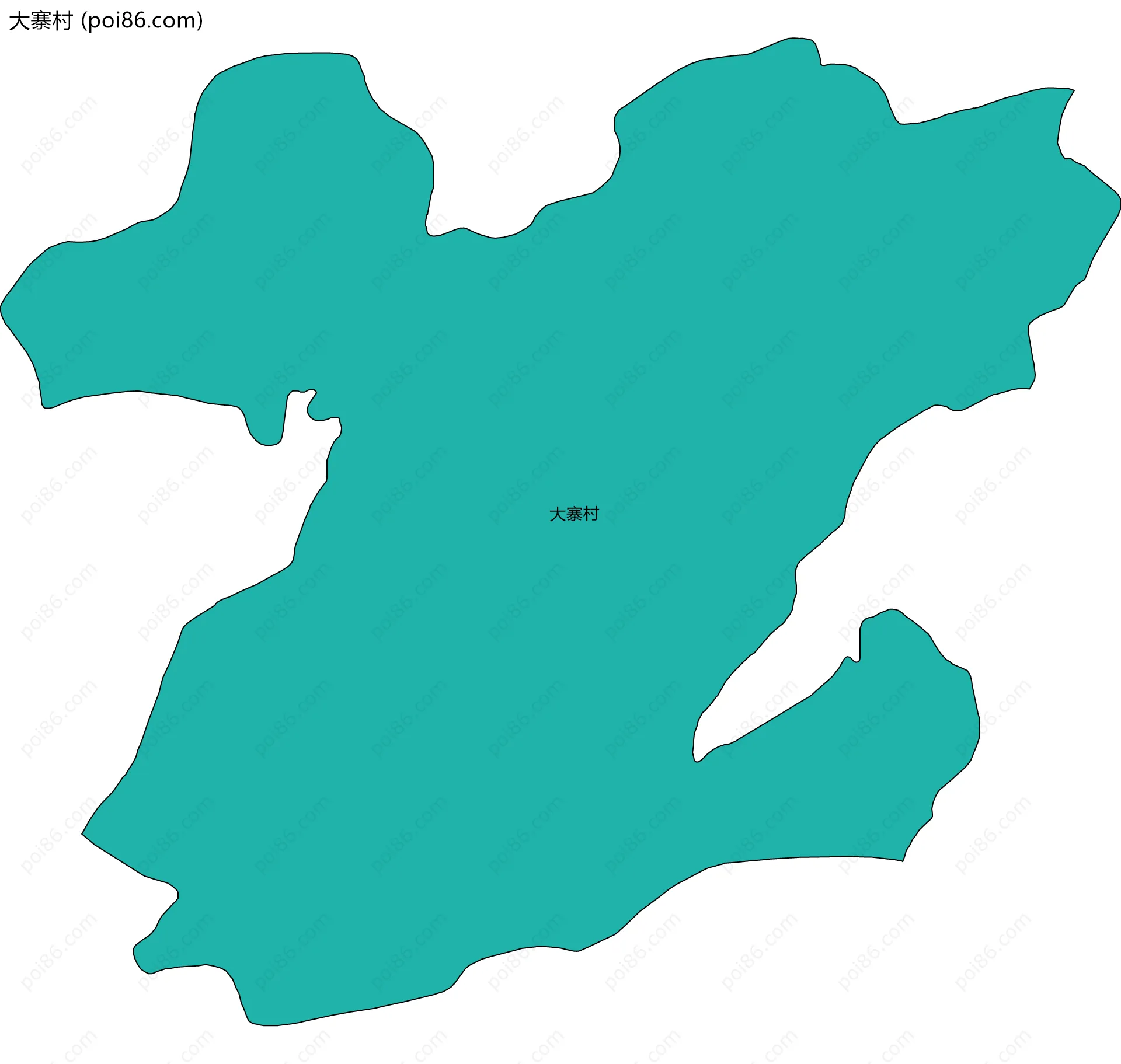 大寨村边界地图