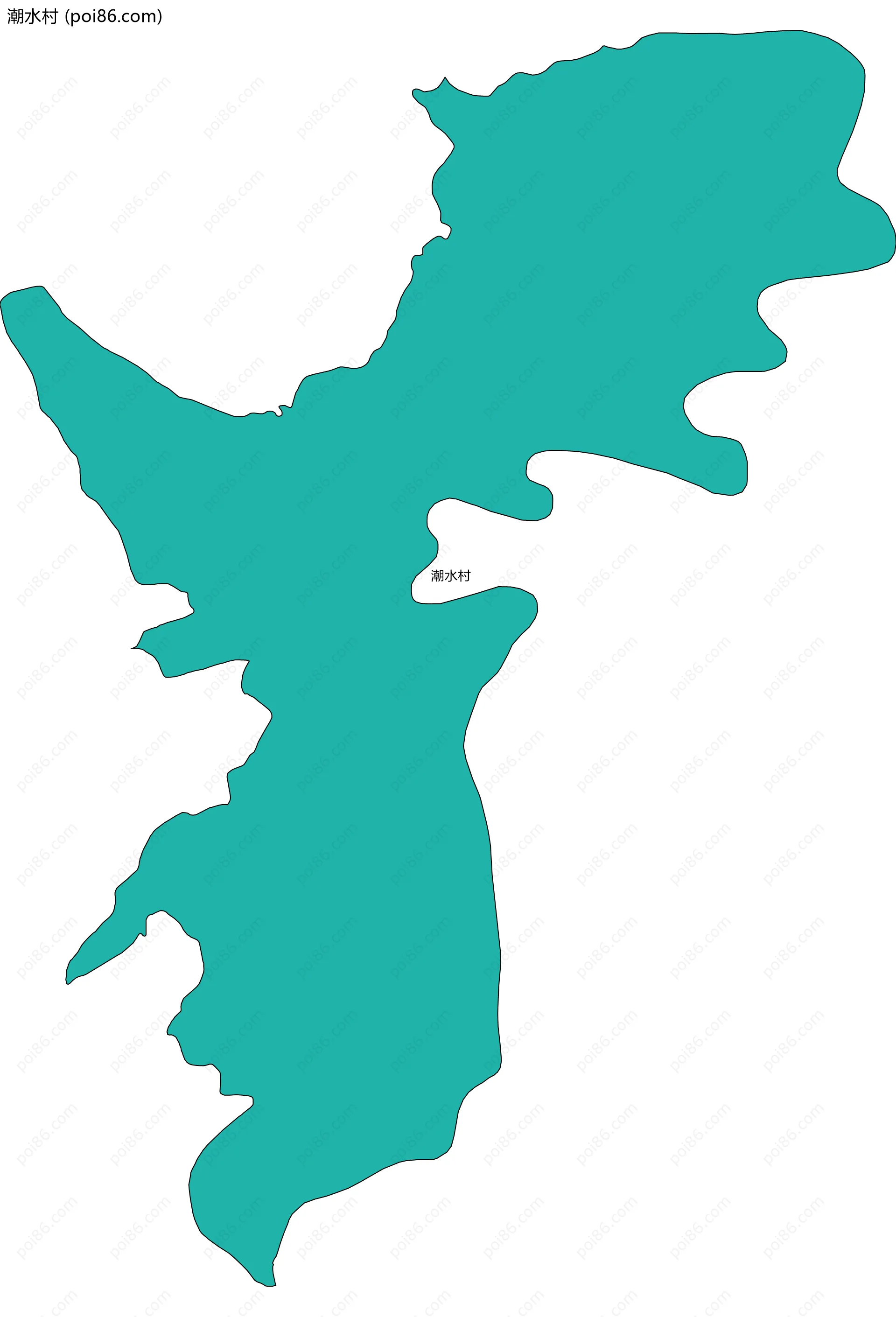 潮水村边界地图