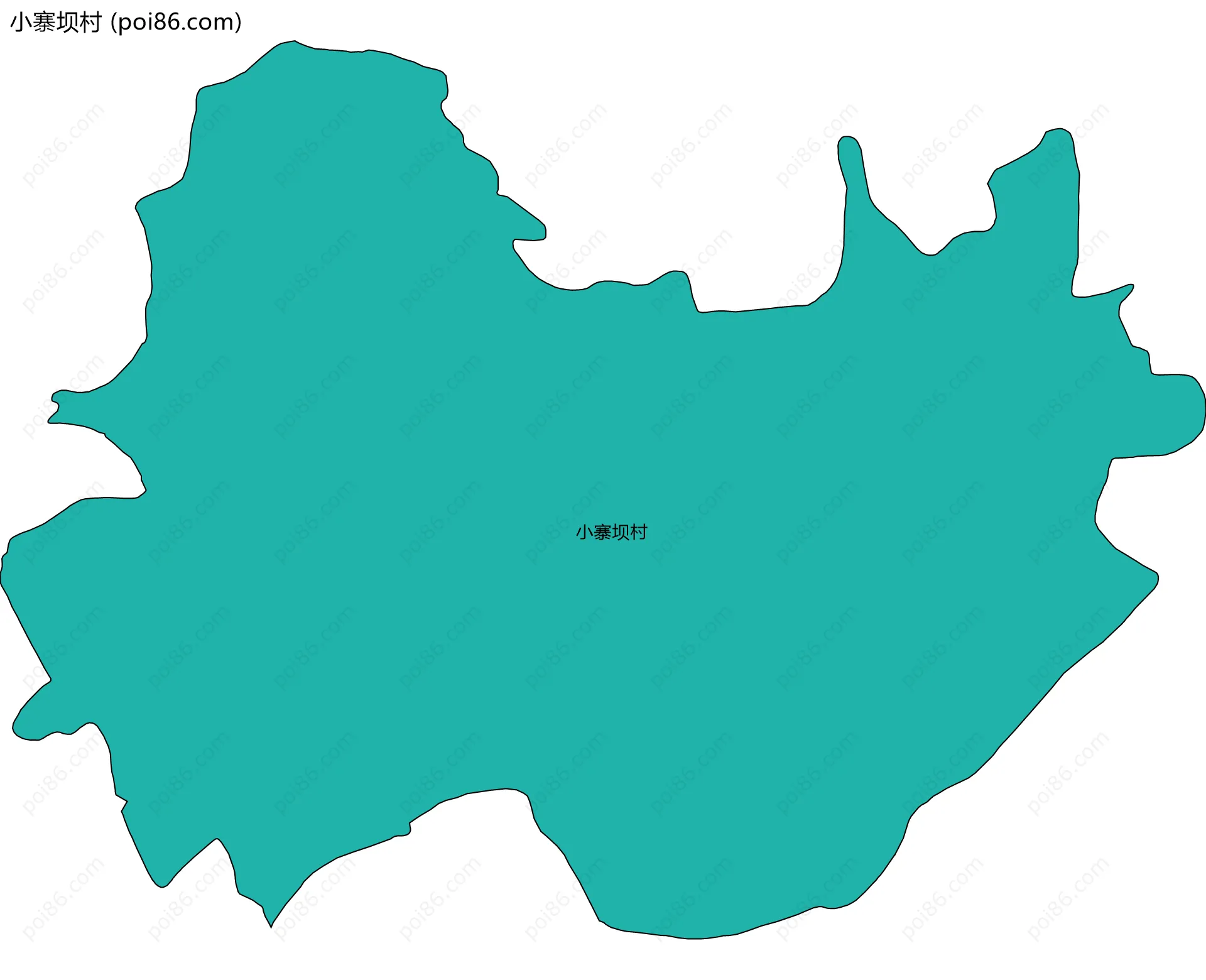 小寨坝村边界地图