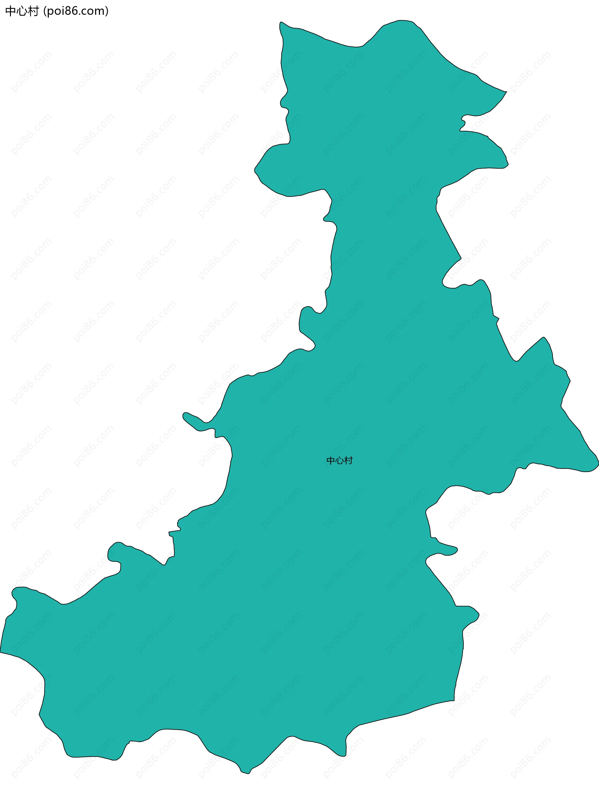 中心村边界地图