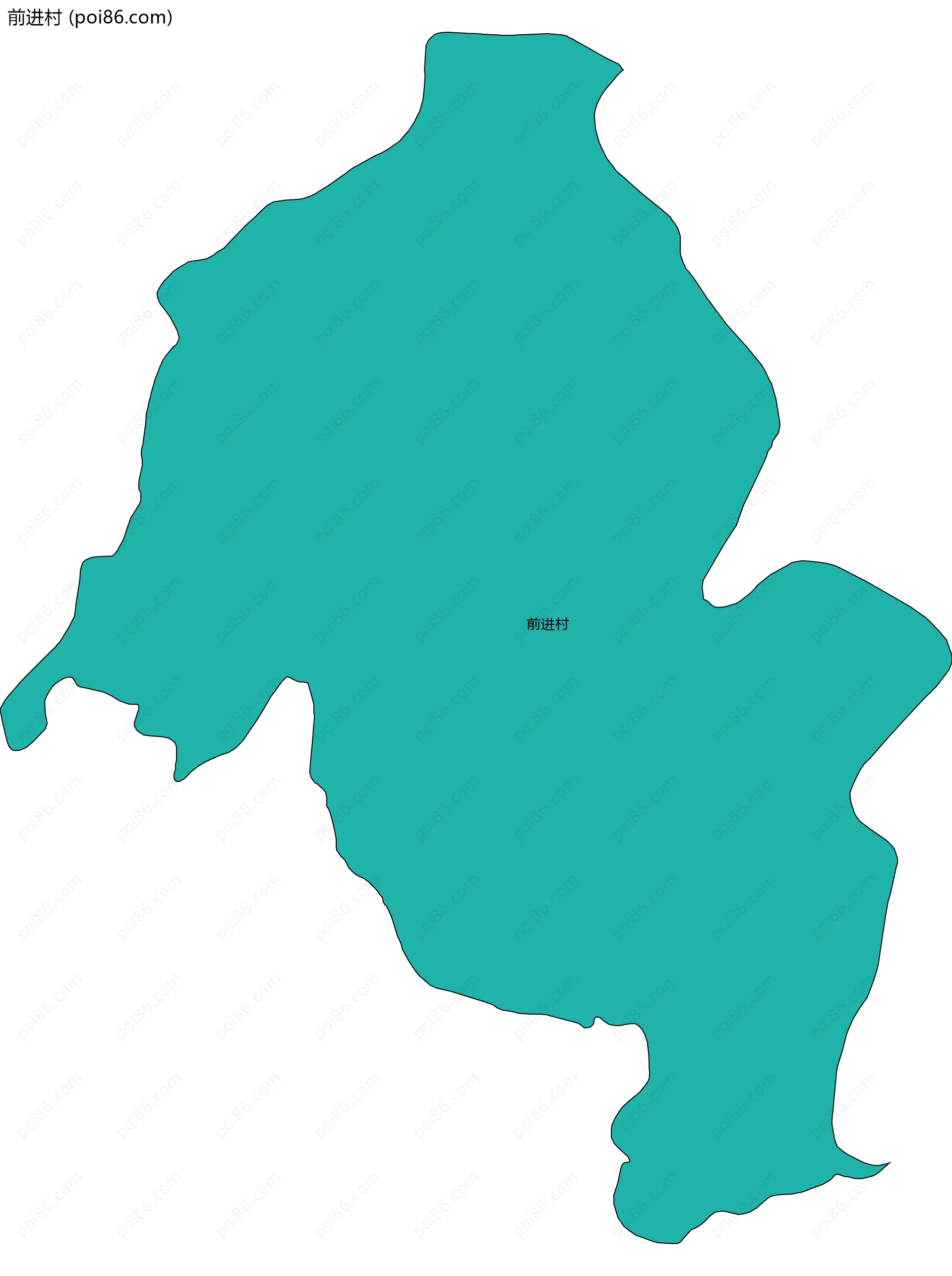 前进村边界地图