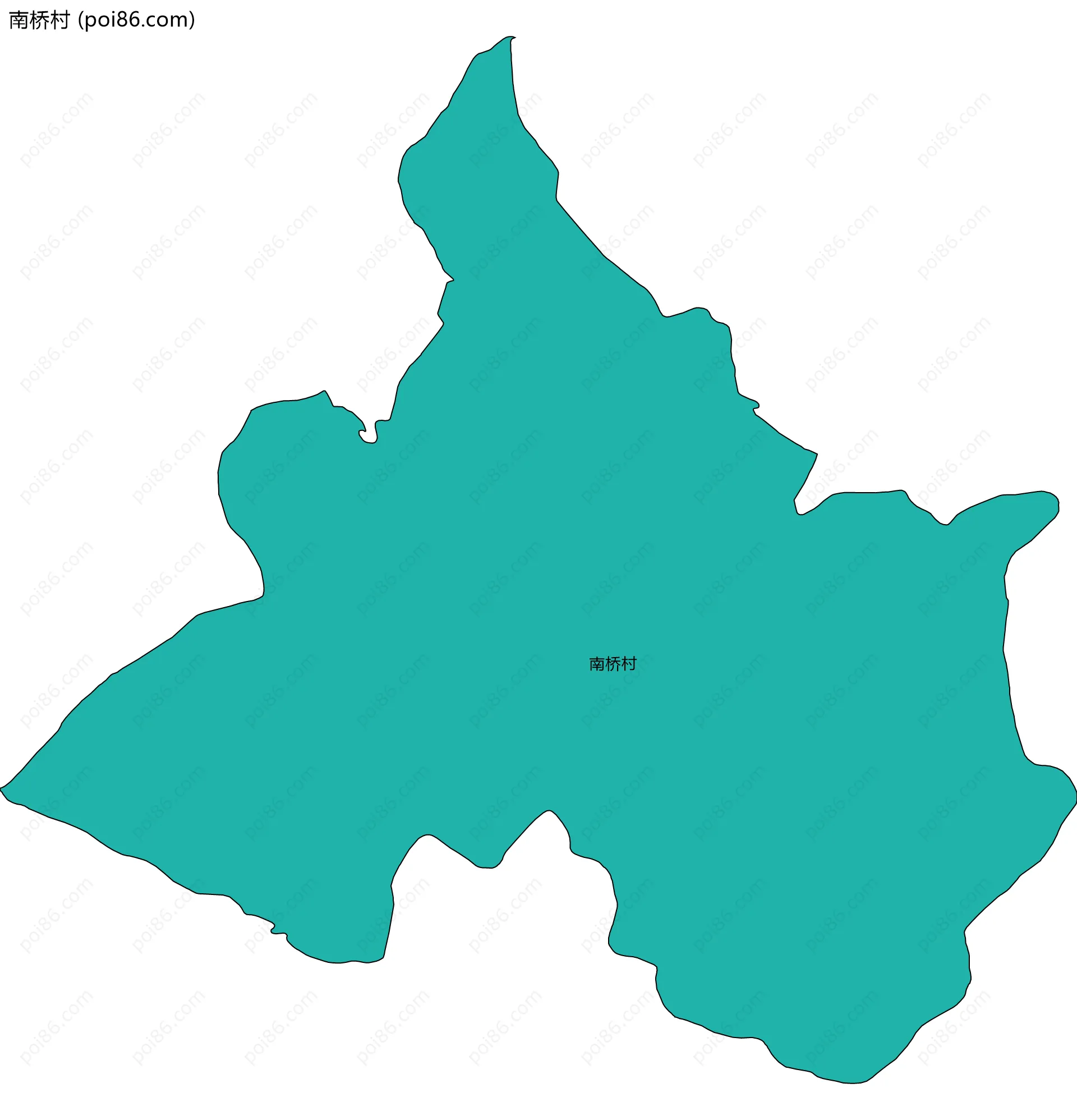 南桥村边界地图