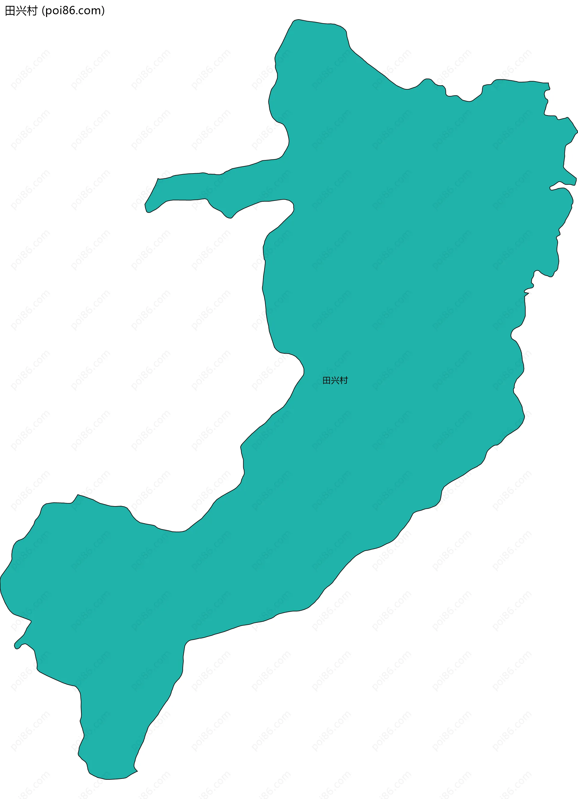 田兴村边界地图