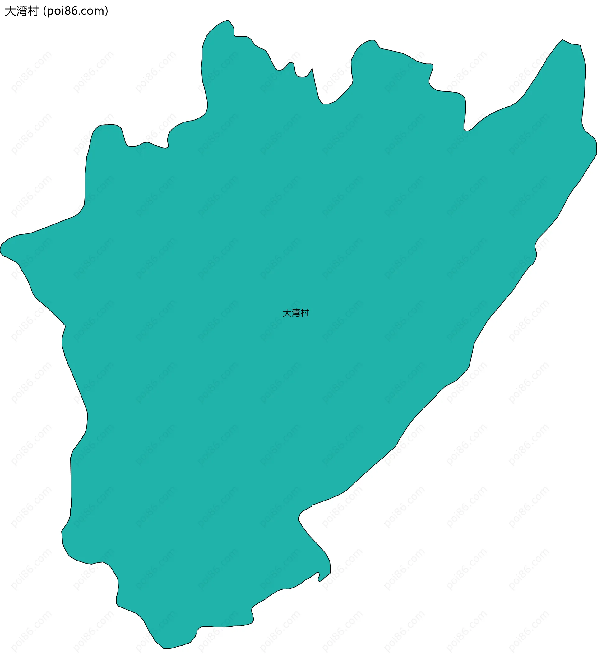 大湾村边界地图