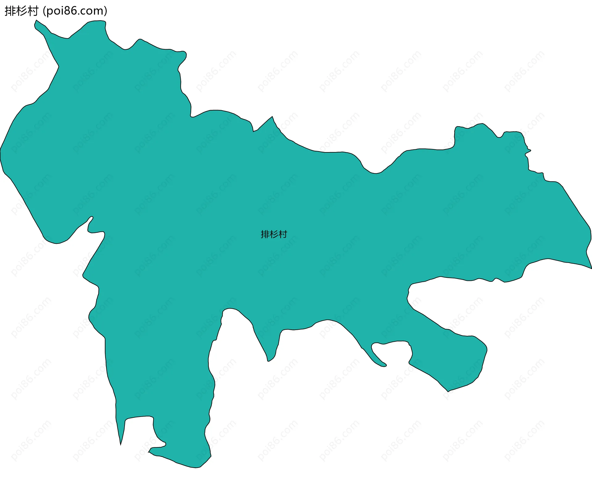 排杉村边界地图