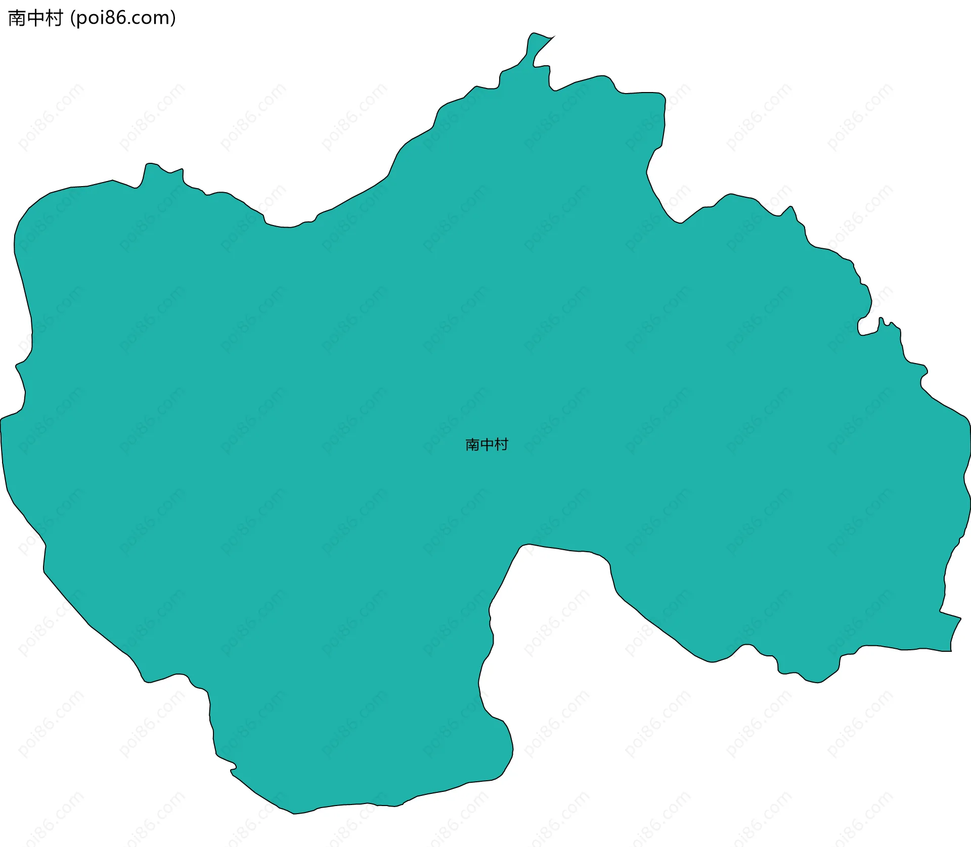 南中村边界地图