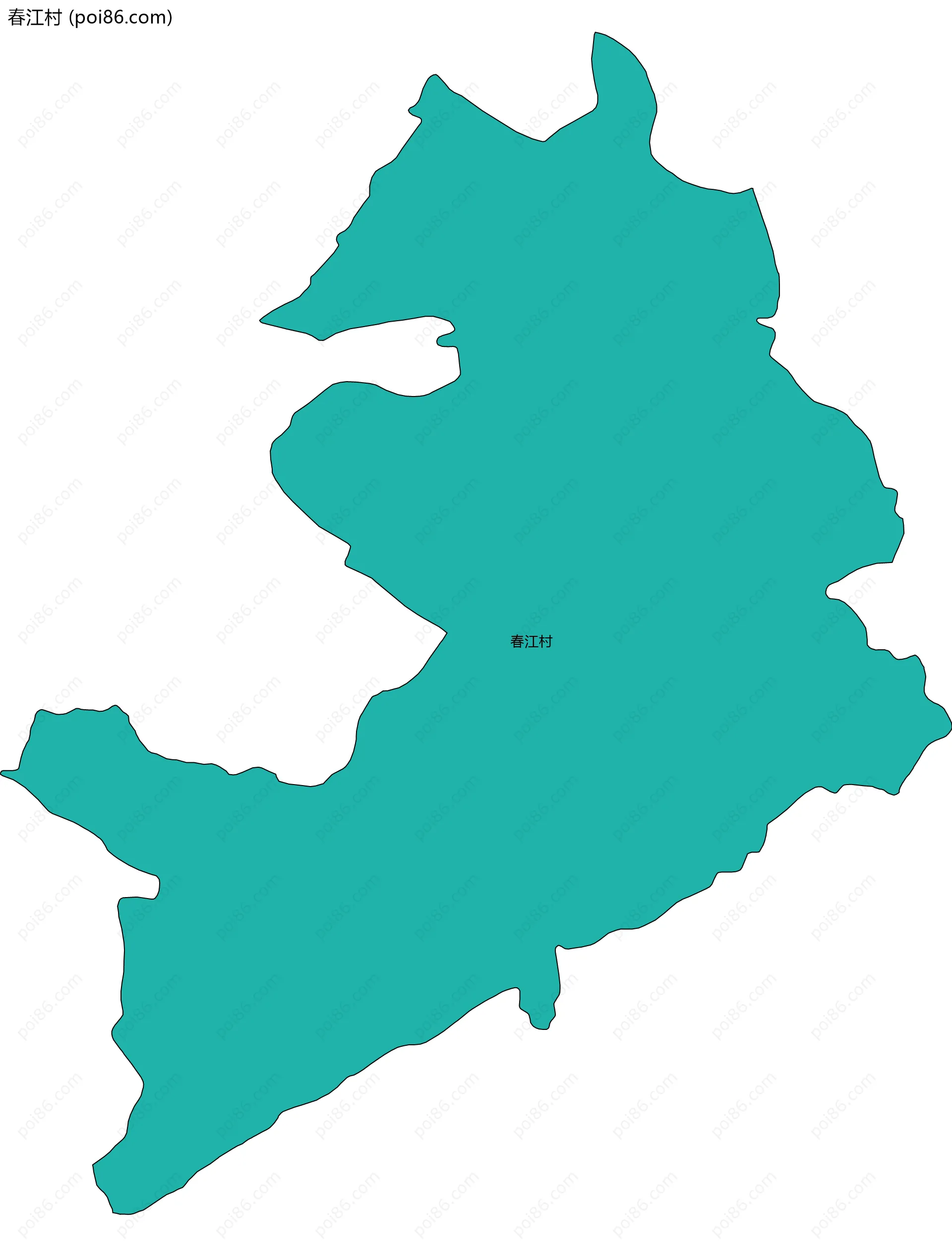 春江村边界地图
