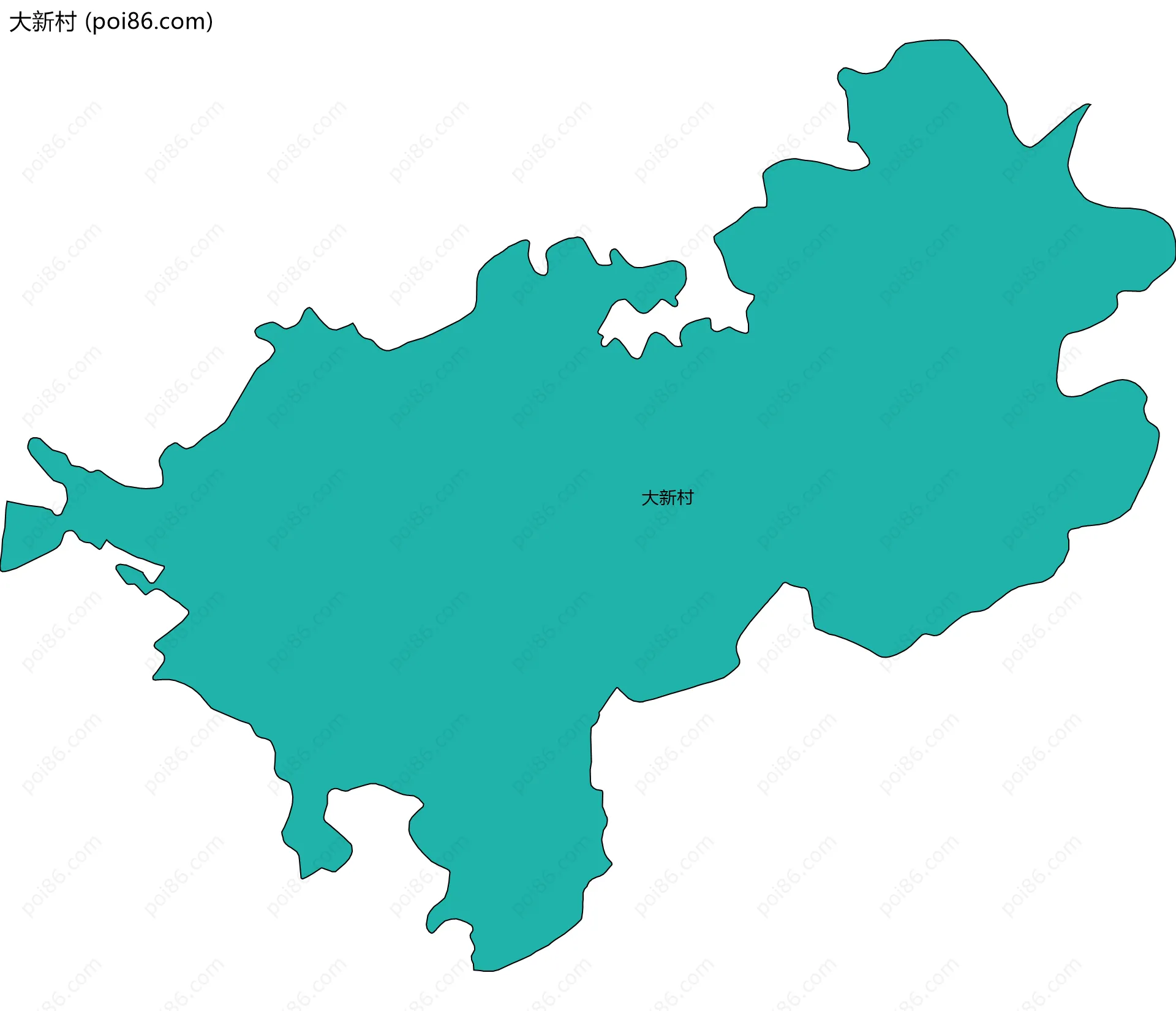 大新村边界地图