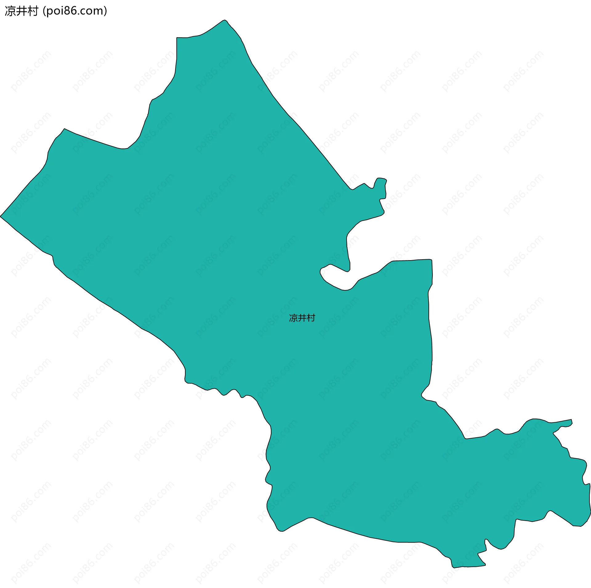 凉井村边界地图