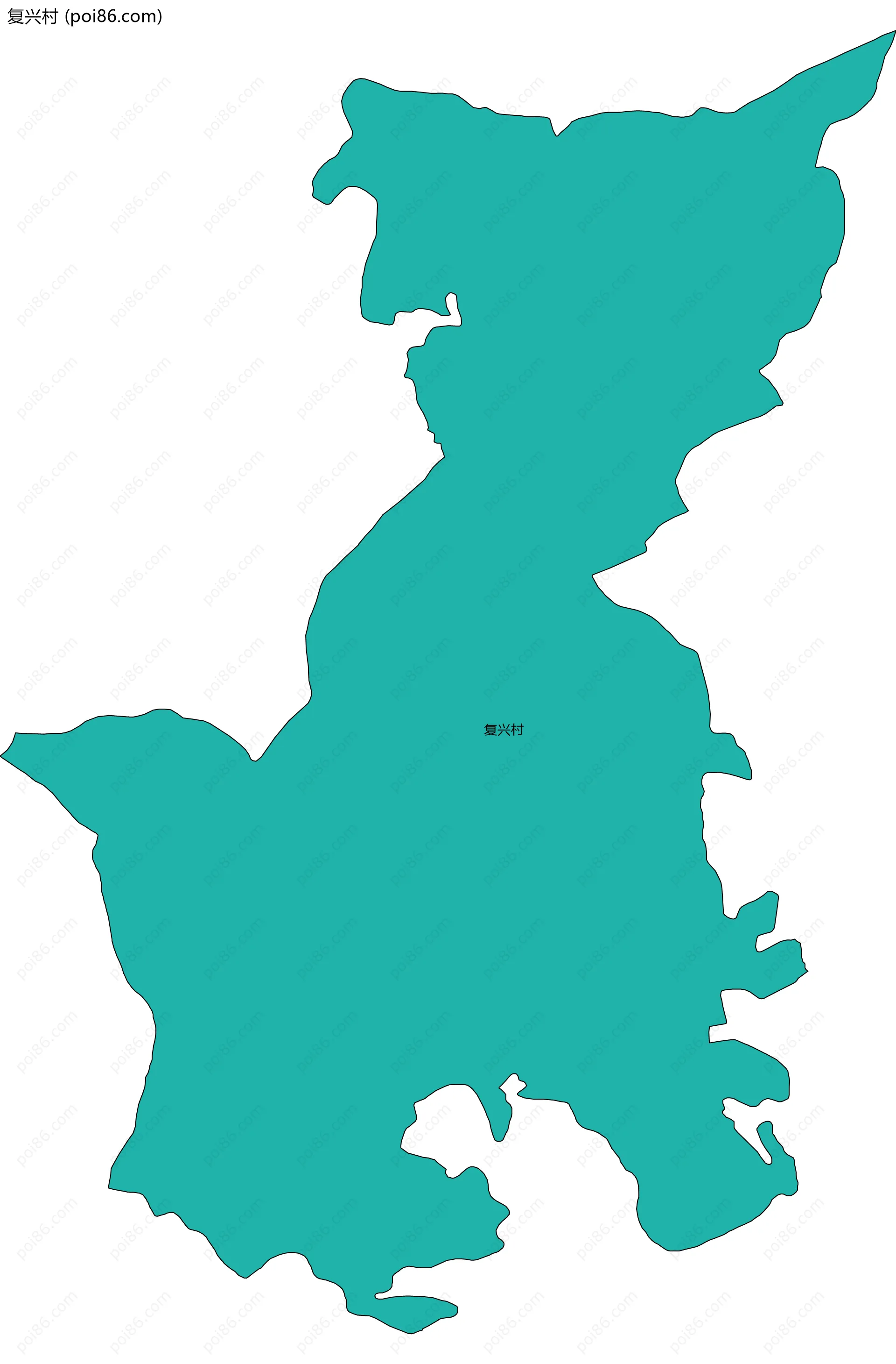 复兴村边界地图