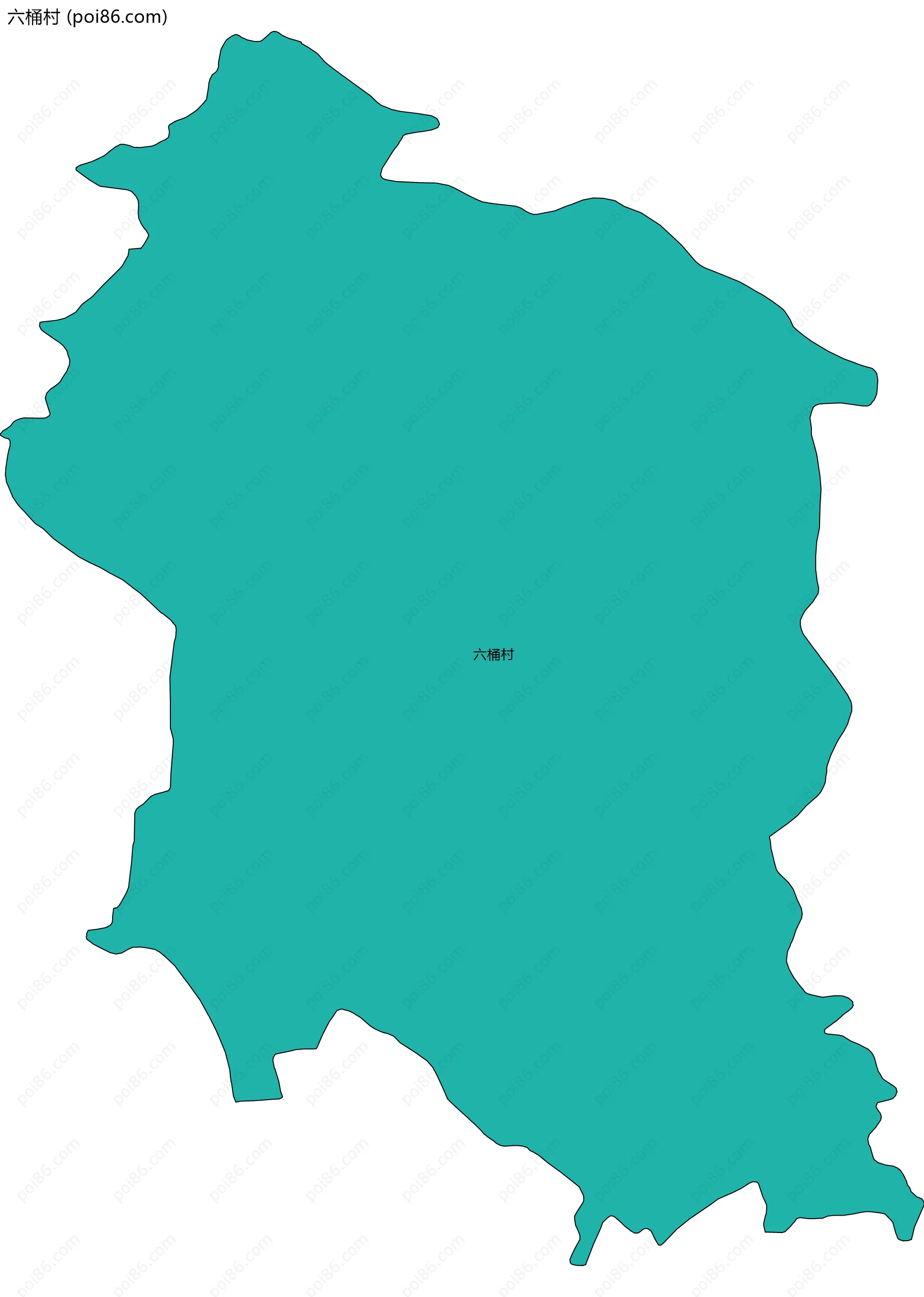 六桶村边界地图