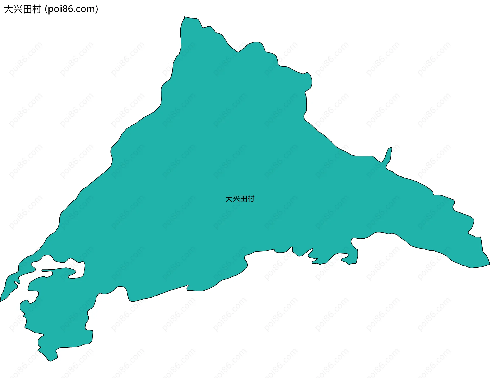 大兴田村边界地图