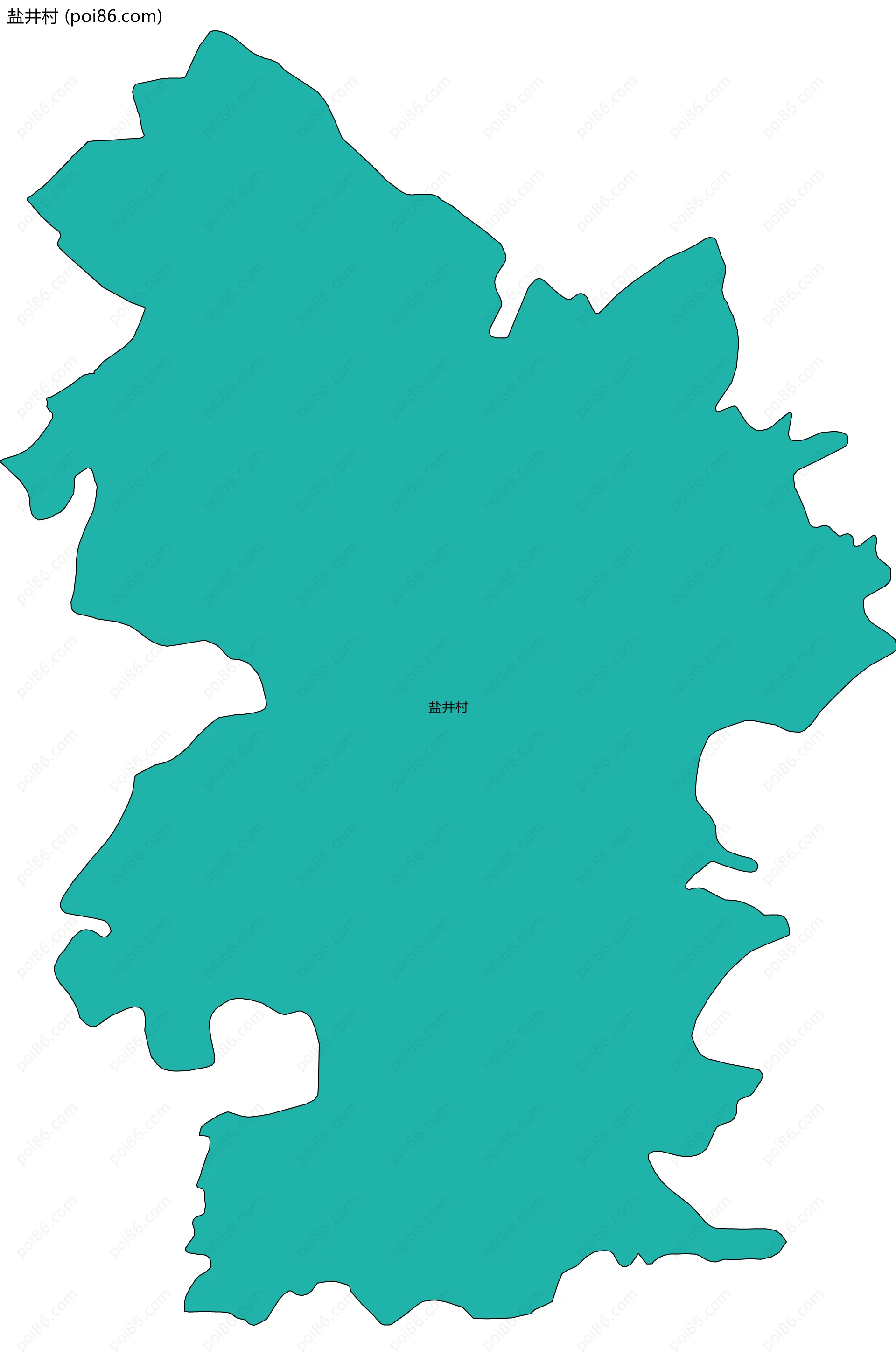 盐井村边界地图