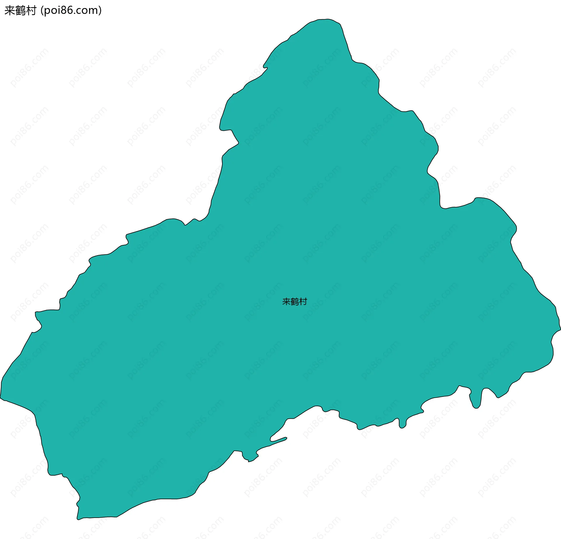 来鹤村边界地图