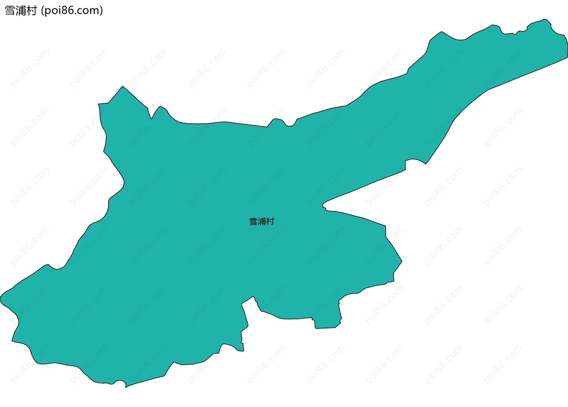 雪浦村边界地图