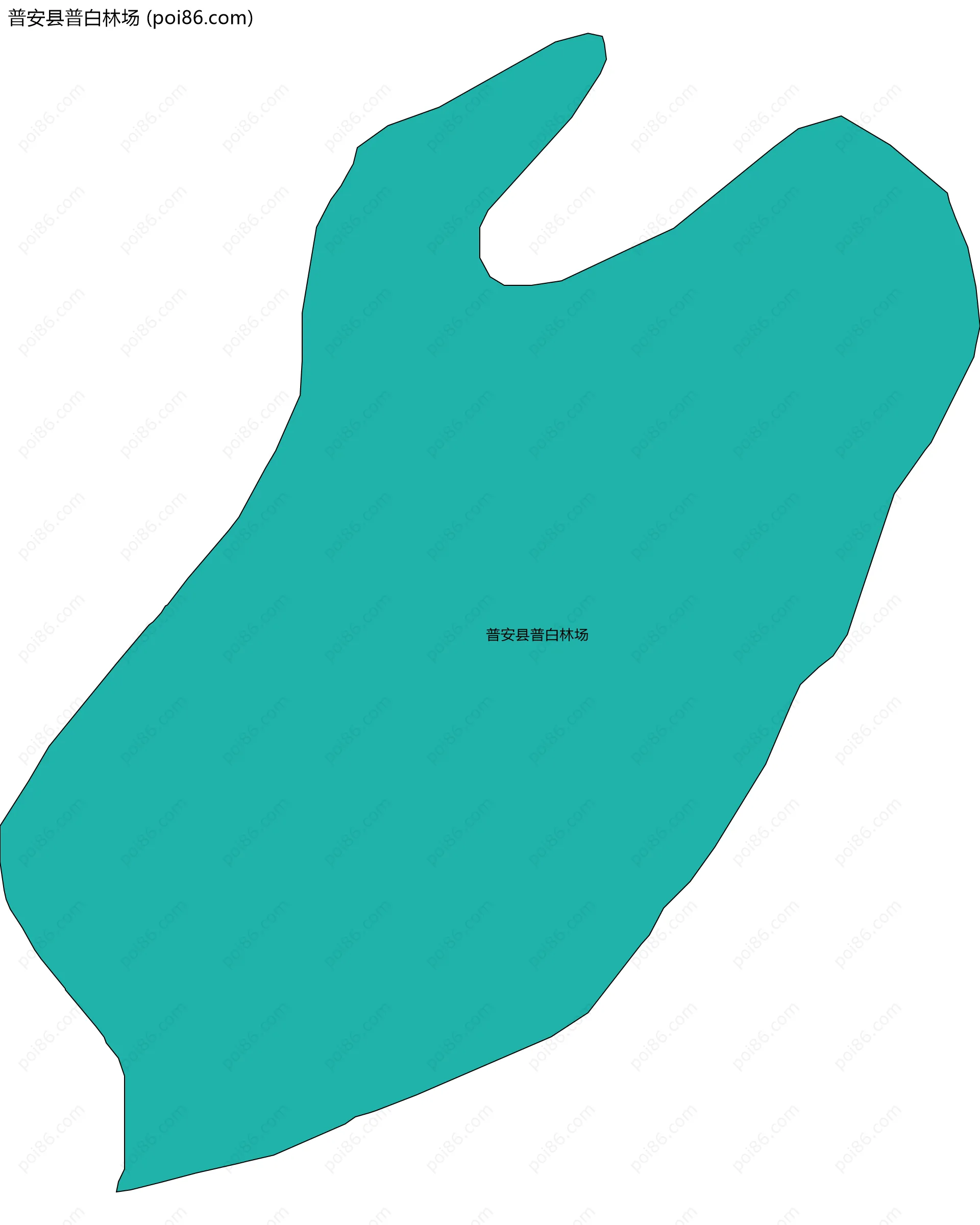 普安县普白林场边界地图