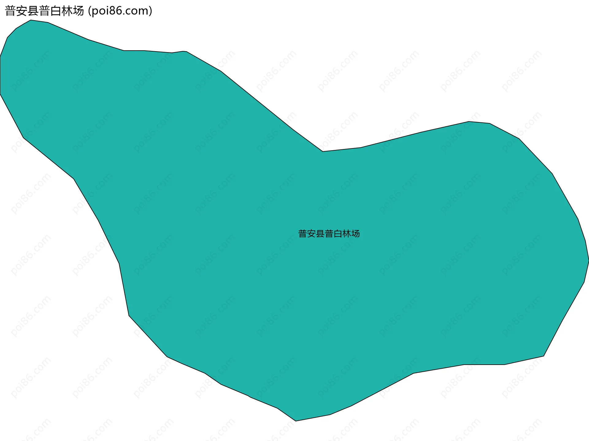 普安县普白林场边界地图