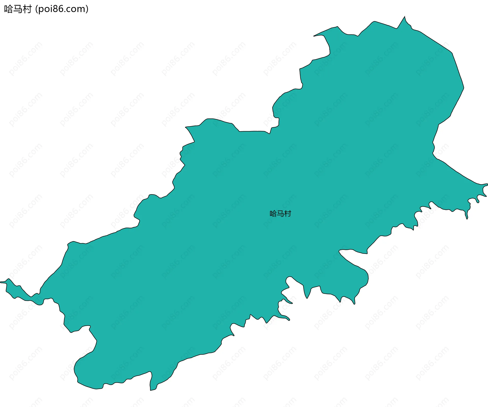 哈马村边界地图