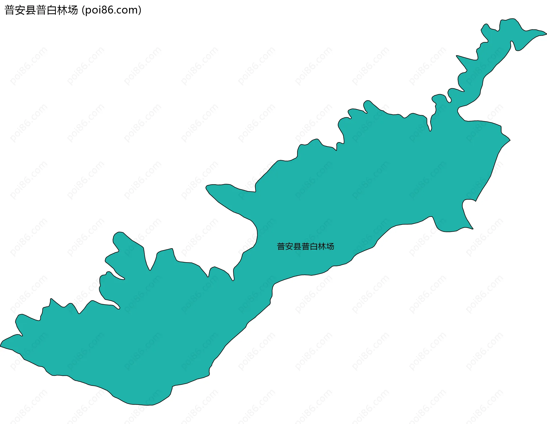 普安县普白林场边界地图