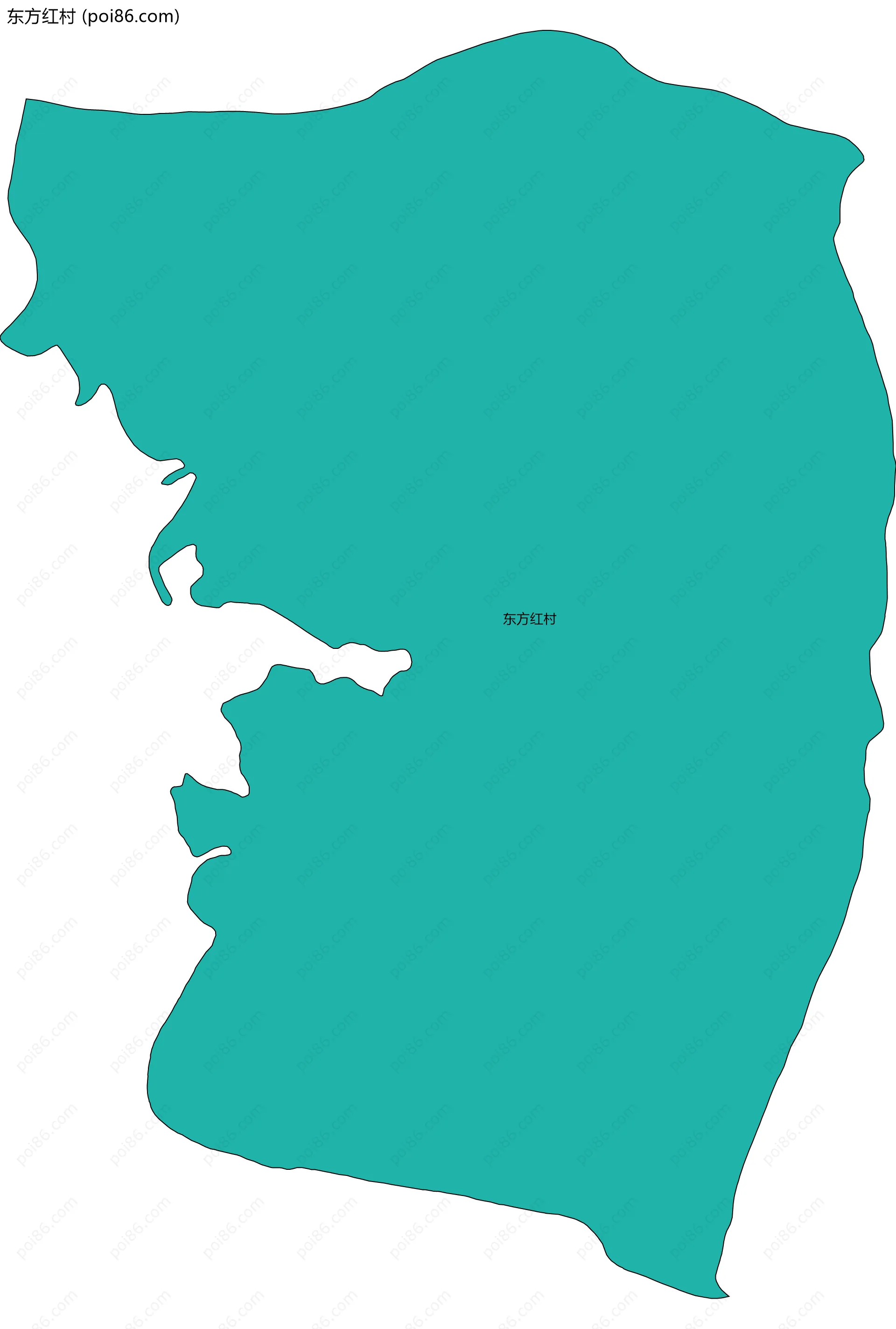 东方红村边界地图