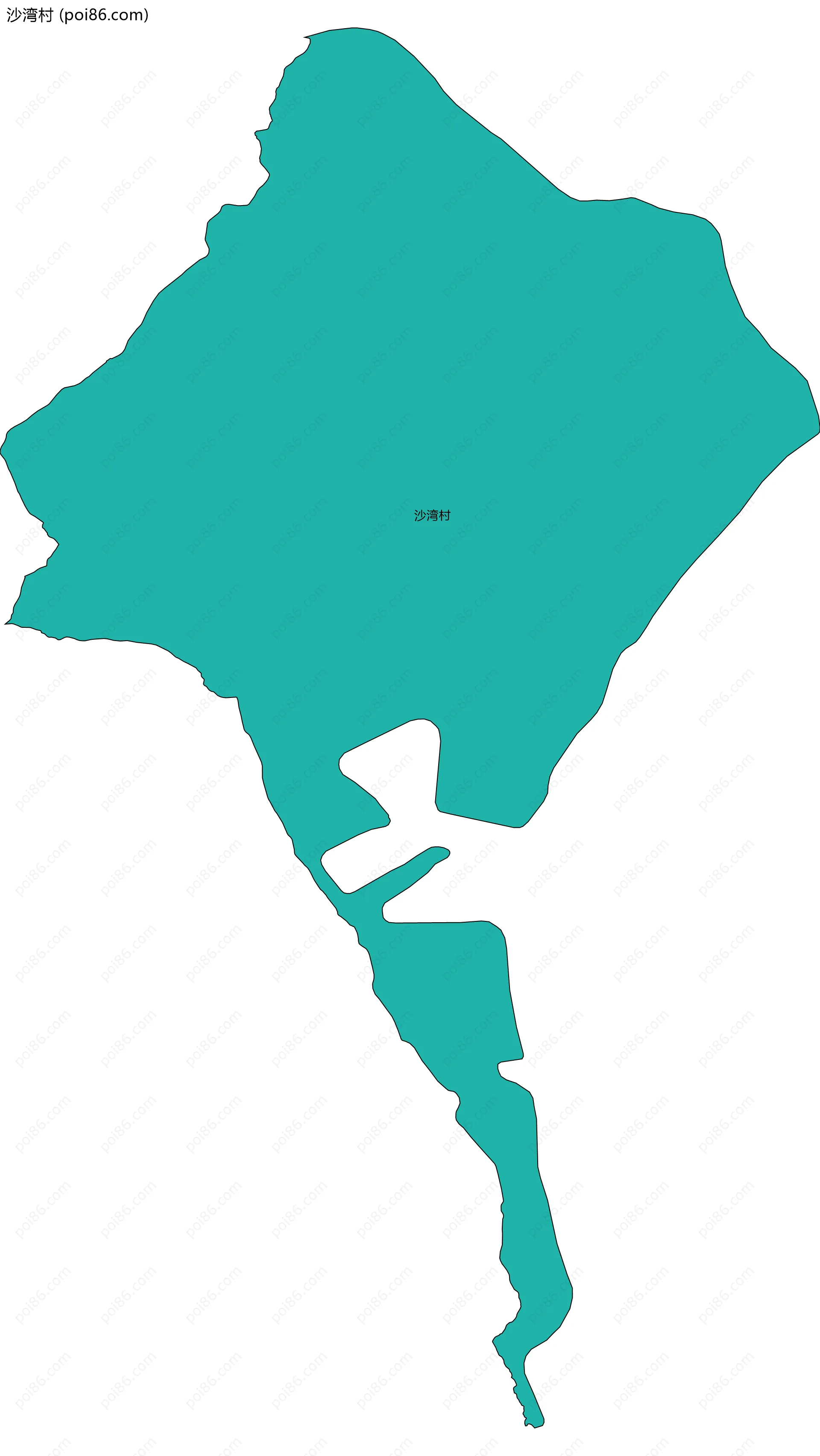 沙湾村边界地图