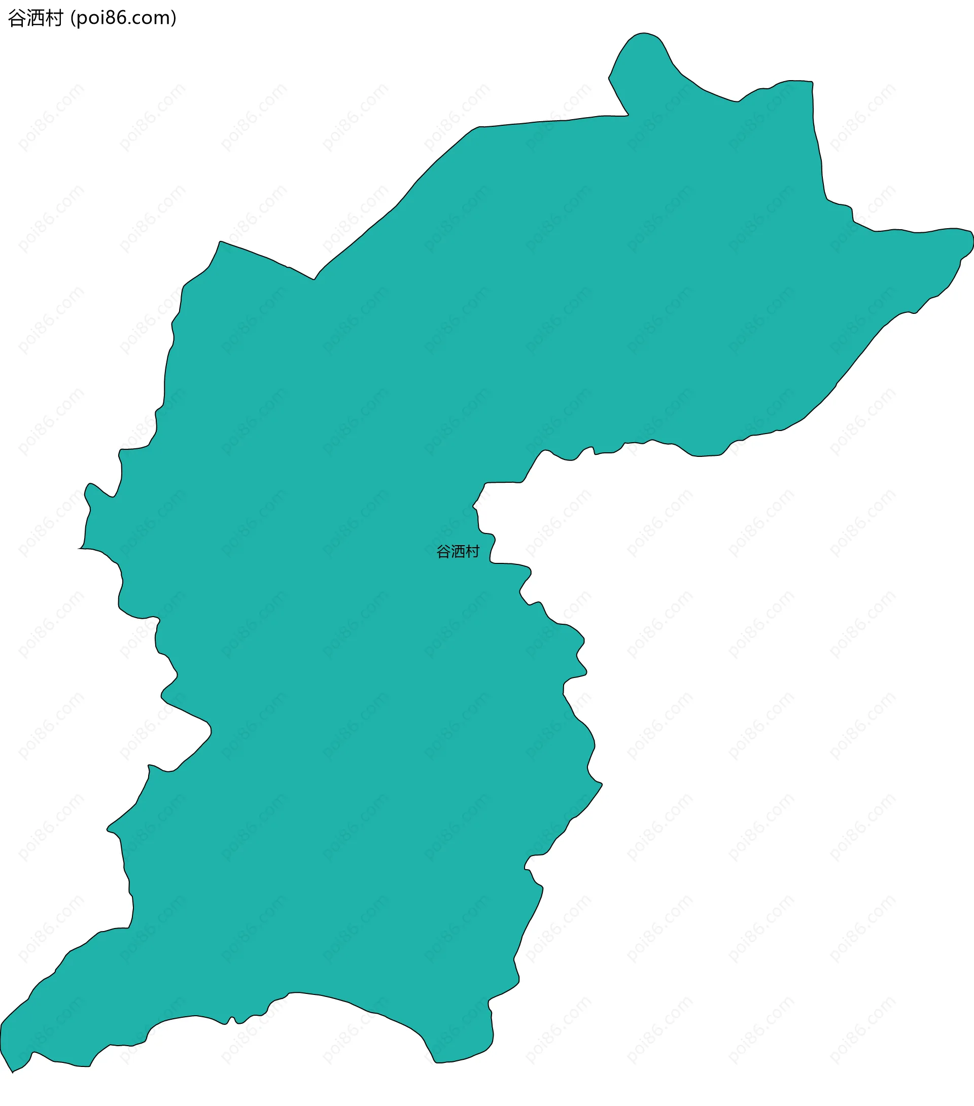 谷洒村边界地图