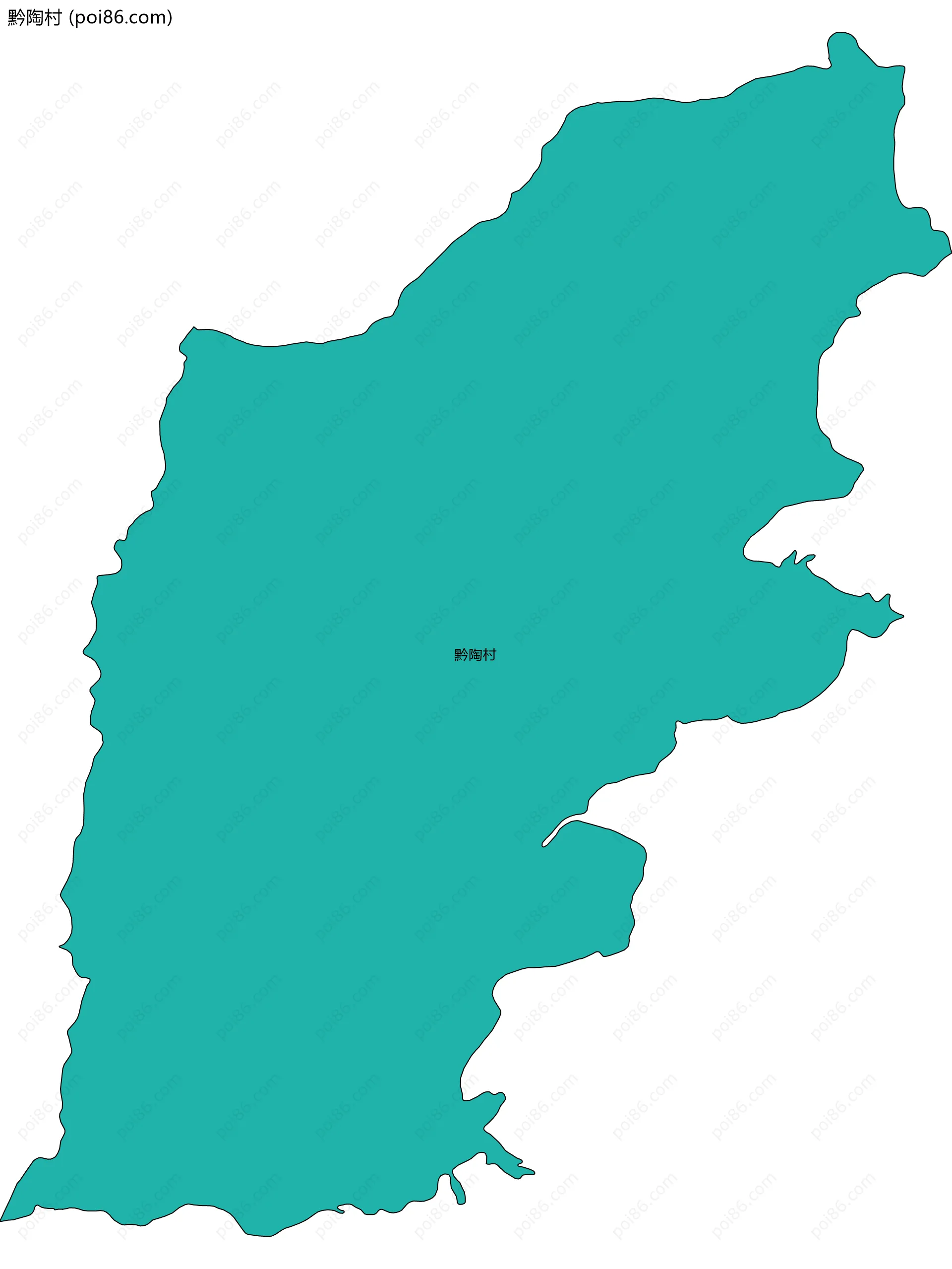 黔陶村边界地图