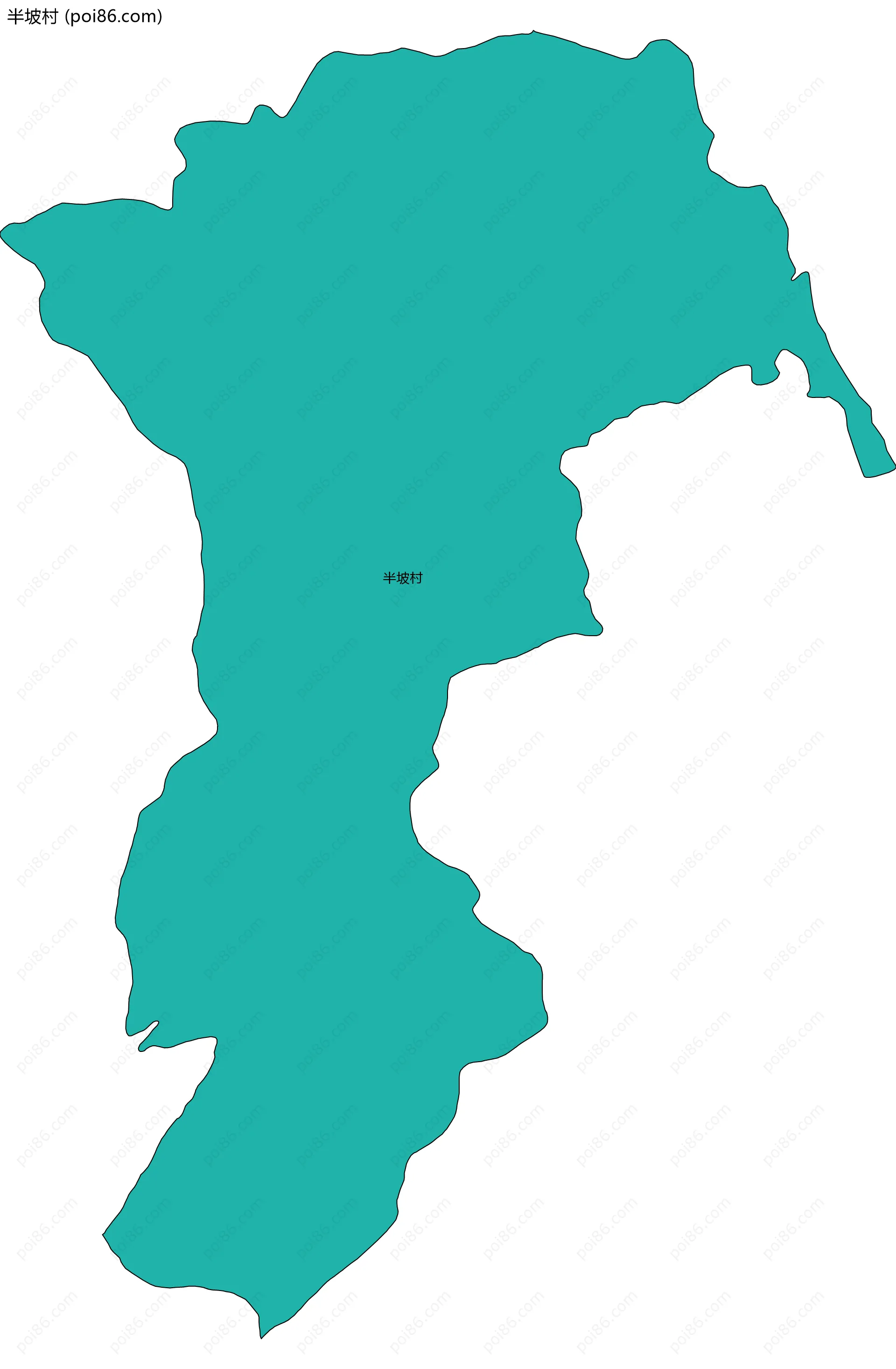 半坡村边界地图